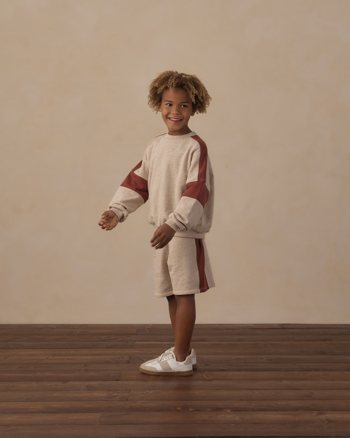 Boxing Sweat Short Heathered Ash - Rylee + Cru | Kids Clothes | Trendy Baby Clothes | Modern Infant Outfits |