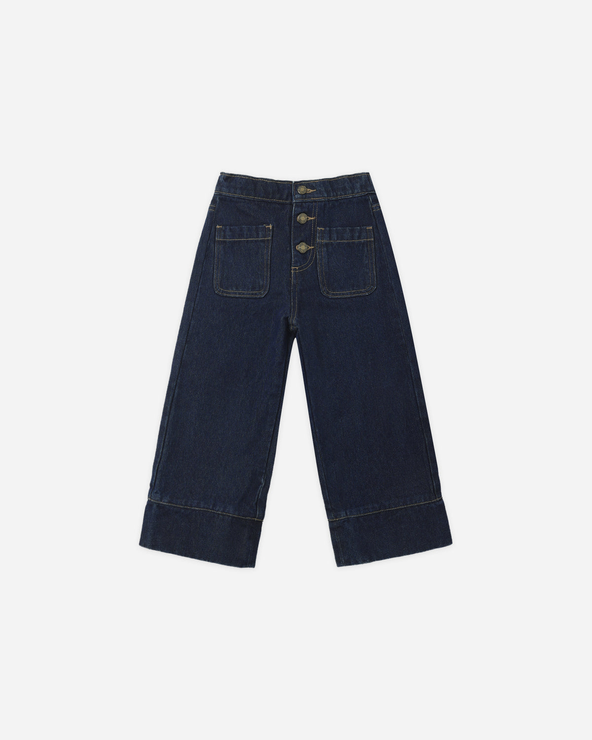 Patch Pocket Pant Dark Indigo - Rylee + Cru | Kids Clothes | Trendy Baby Clothes | Modern Infant Outfits |