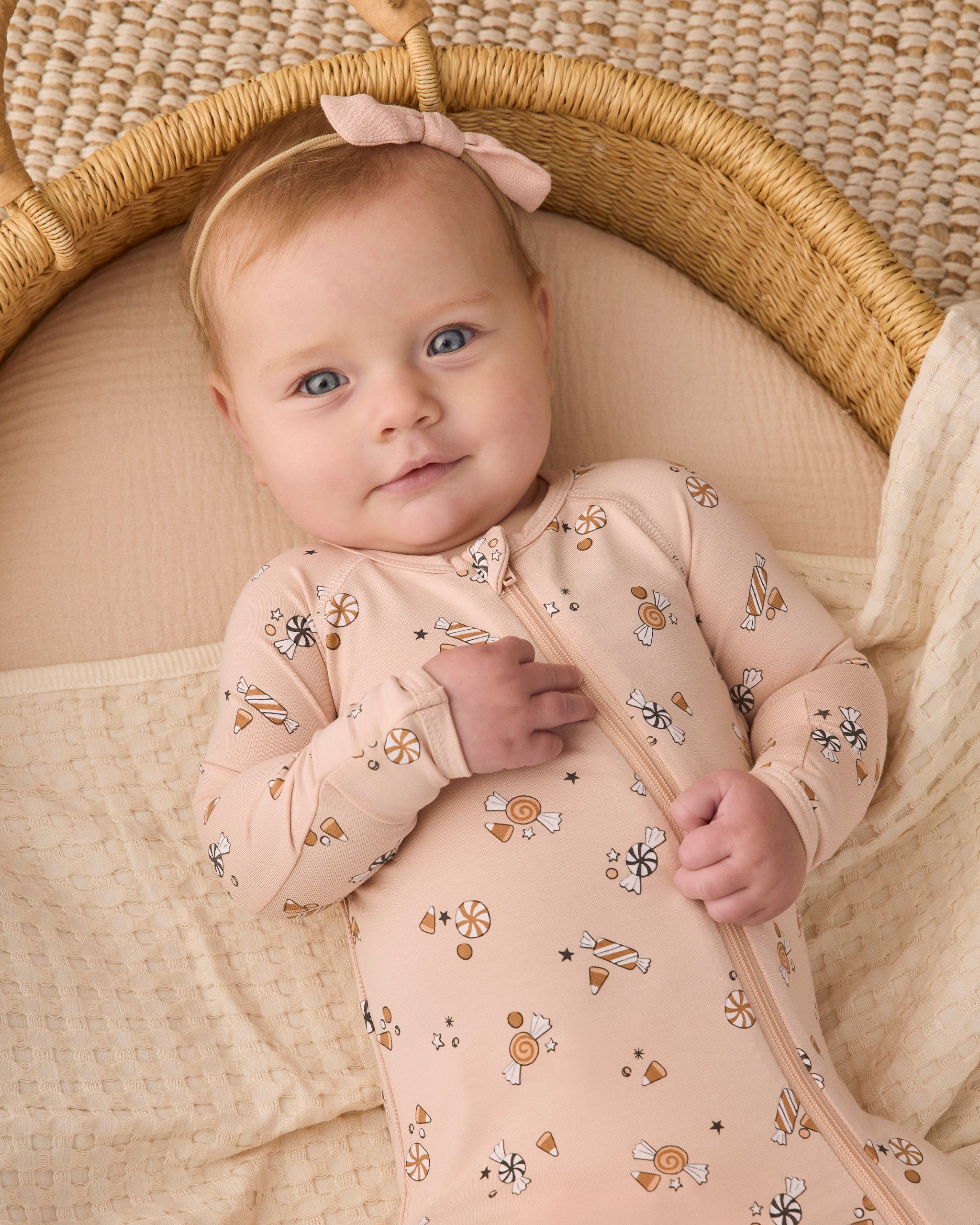Bamboo Zip Footie Candy - Rylee + Cru | Kids Clothes | Trendy Baby Clothes | Modern Infant Outfits |