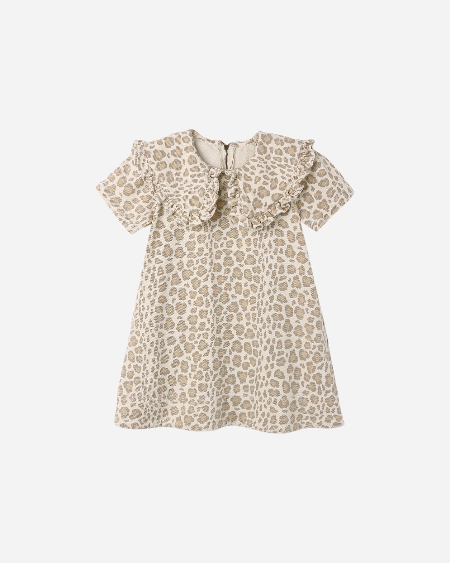 Collared Denim Mini Dress Leopard - Rylee + Cru | Kids Clothes | Trendy Baby Clothes | Modern Infant Outfits |