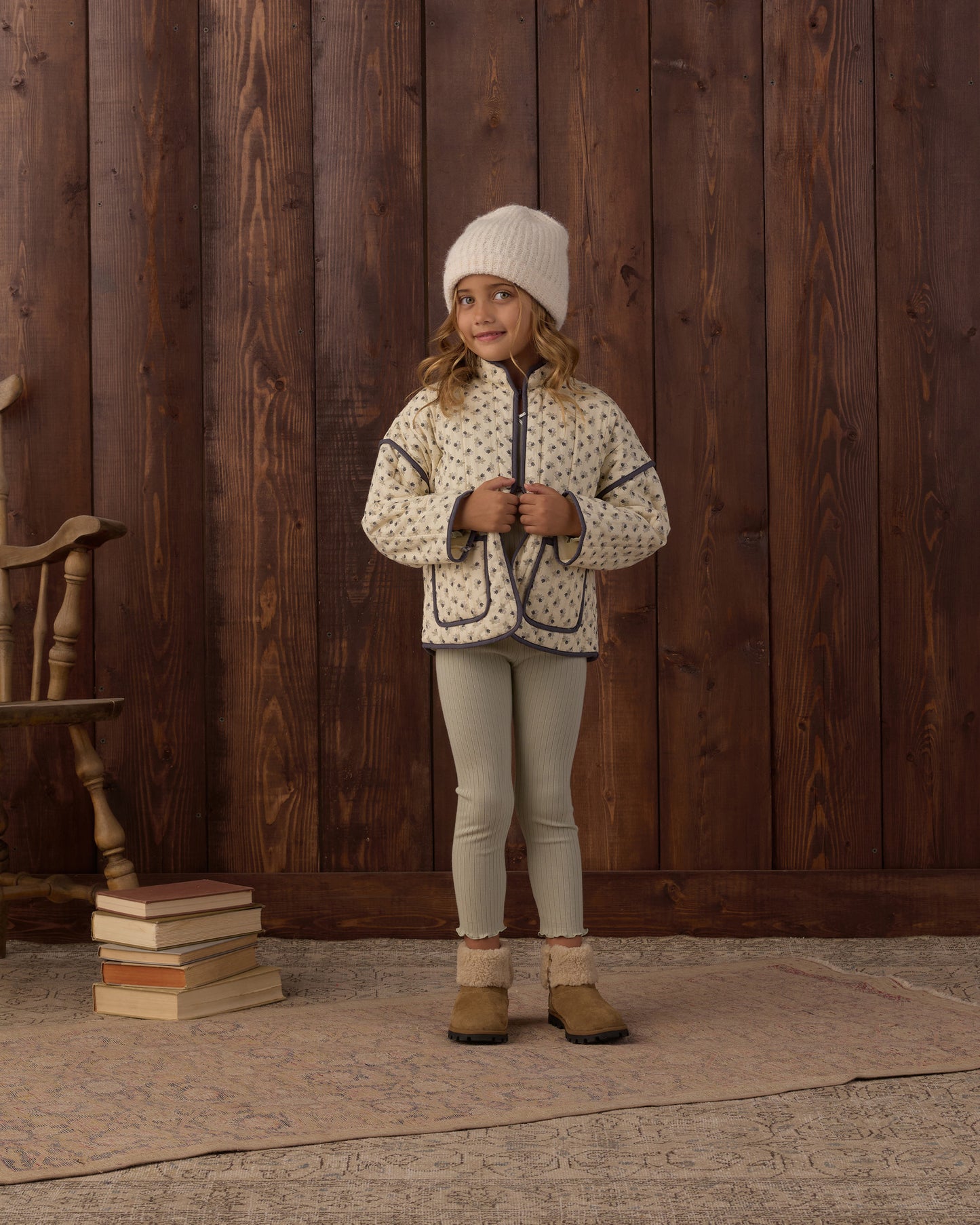 Quilted Jacket Vintage Fleur - Rylee + Cru | Kids Clothes | Trendy Baby Clothes | Modern Infant Outfits |