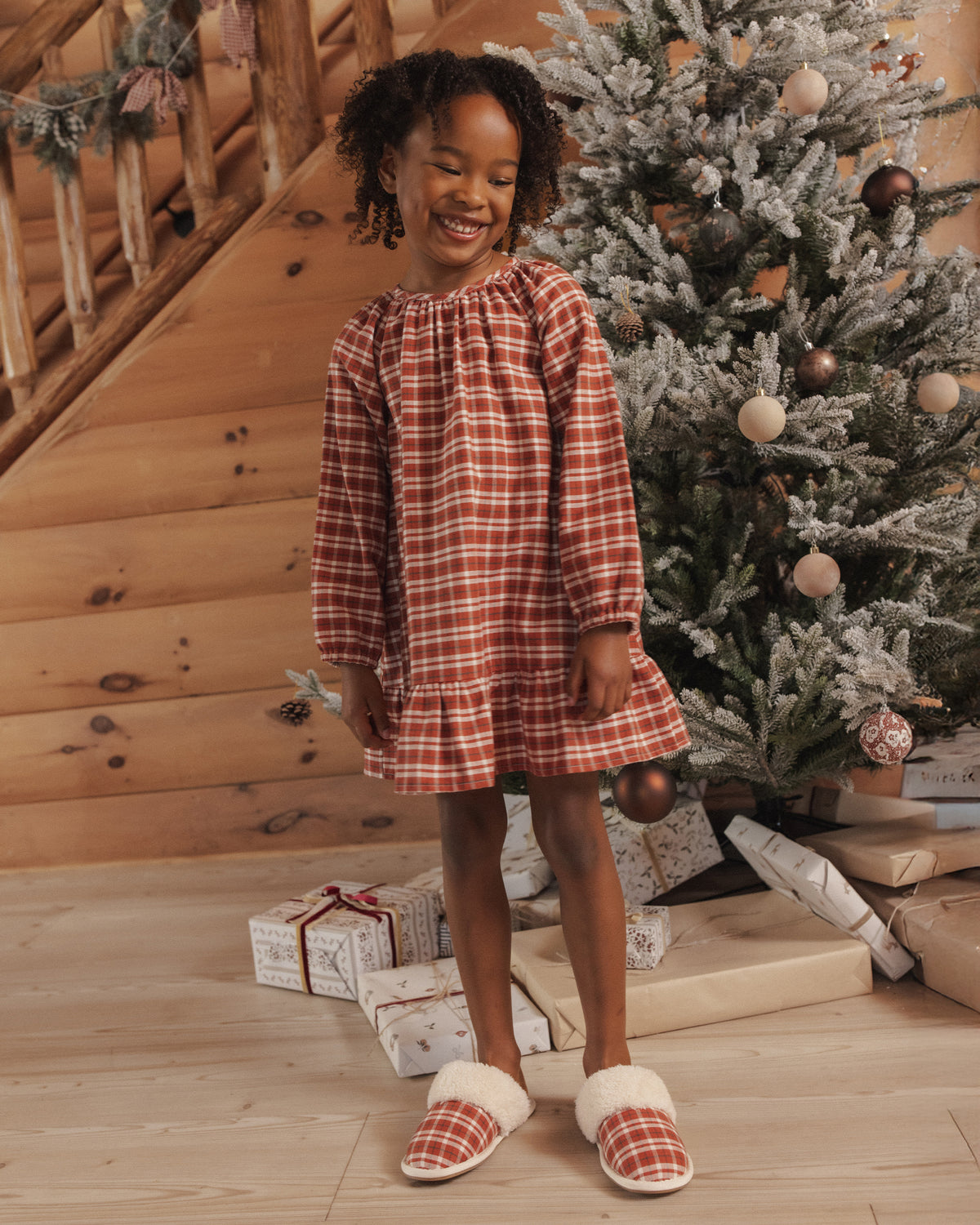 Holly Nightgown Ruby Plaid - Rylee + Cru | Kids Clothes | Trendy Baby Clothes | Modern Infant Outfits |