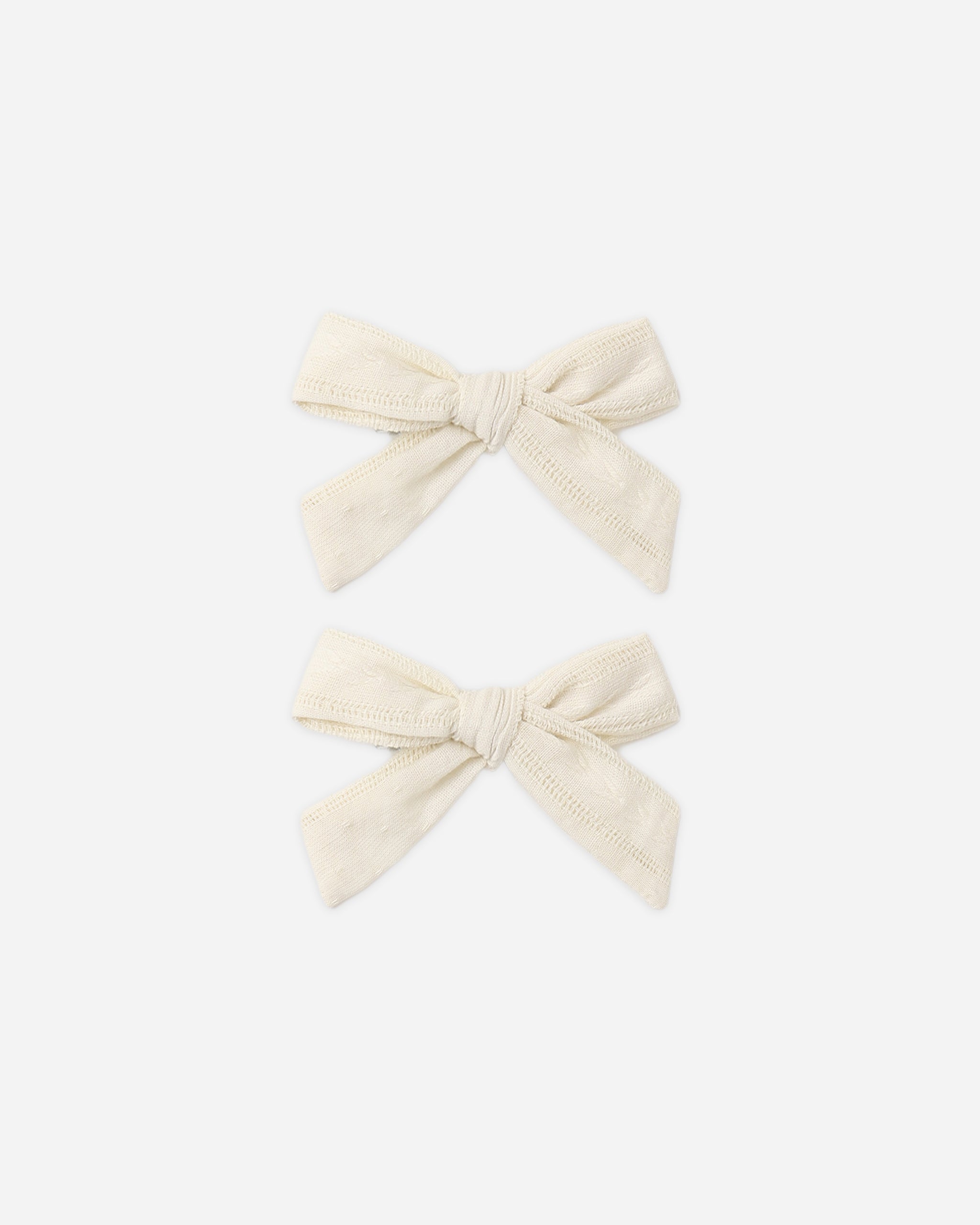 Bows, Set Of 2 Natural - Rylee + Cru | Kids Clothes | Trendy Baby Clothes | Modern Infant Outfits |