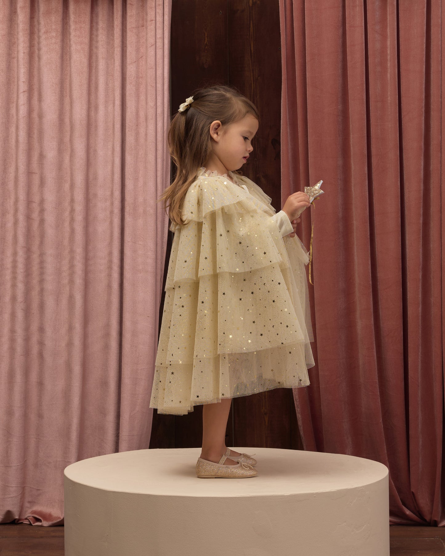 Flutter Tulle Clips Champagne - Rylee + Cru | Kids Clothes | Trendy Baby Clothes | Modern Infant Outfits |