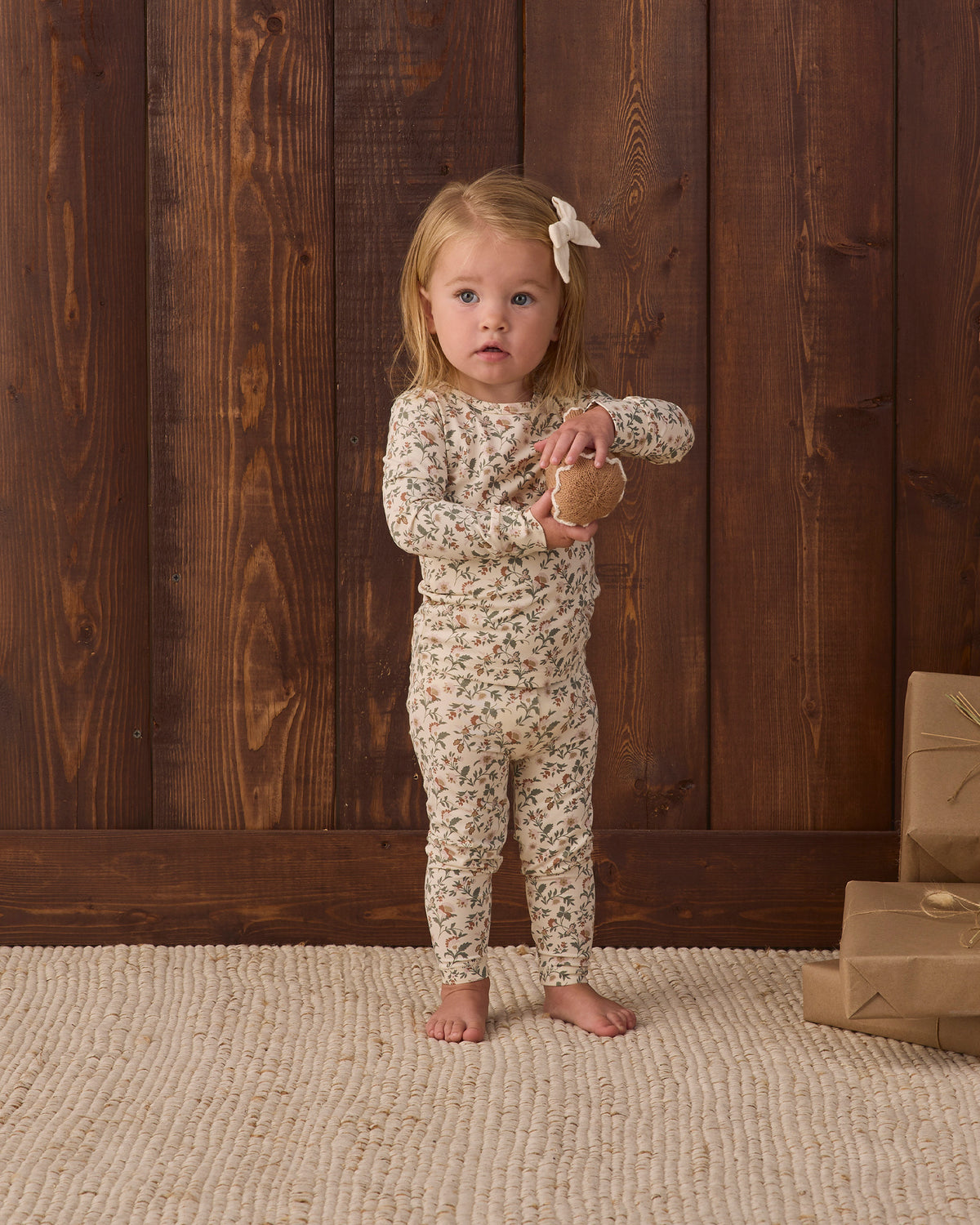 Bamboo Pajama Set Holiday Floral - Rylee + Cru | Kids Clothes | Trendy Baby Clothes | Modern Infant Outfits |