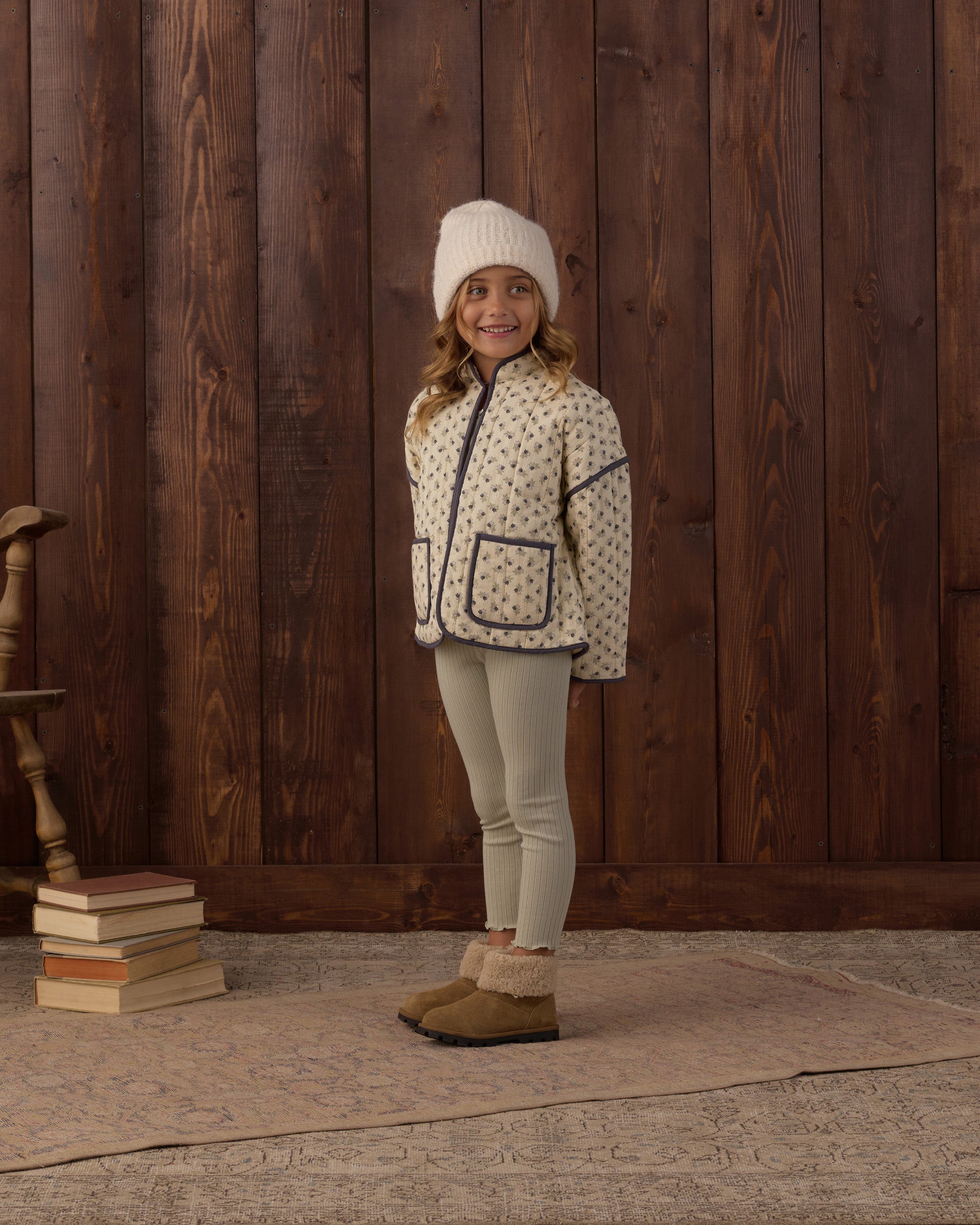 Quilted Jacket Vintage Fleur - Rylee + Cru | Kids Clothes | Trendy Baby Clothes | Modern Infant Outfits |