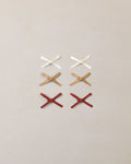Mini Satin Ribbon Bows Spice, Ivory, Gold - Rylee + Cru | Kids Clothes | Trendy Baby Clothes | Modern Infant Outfits |