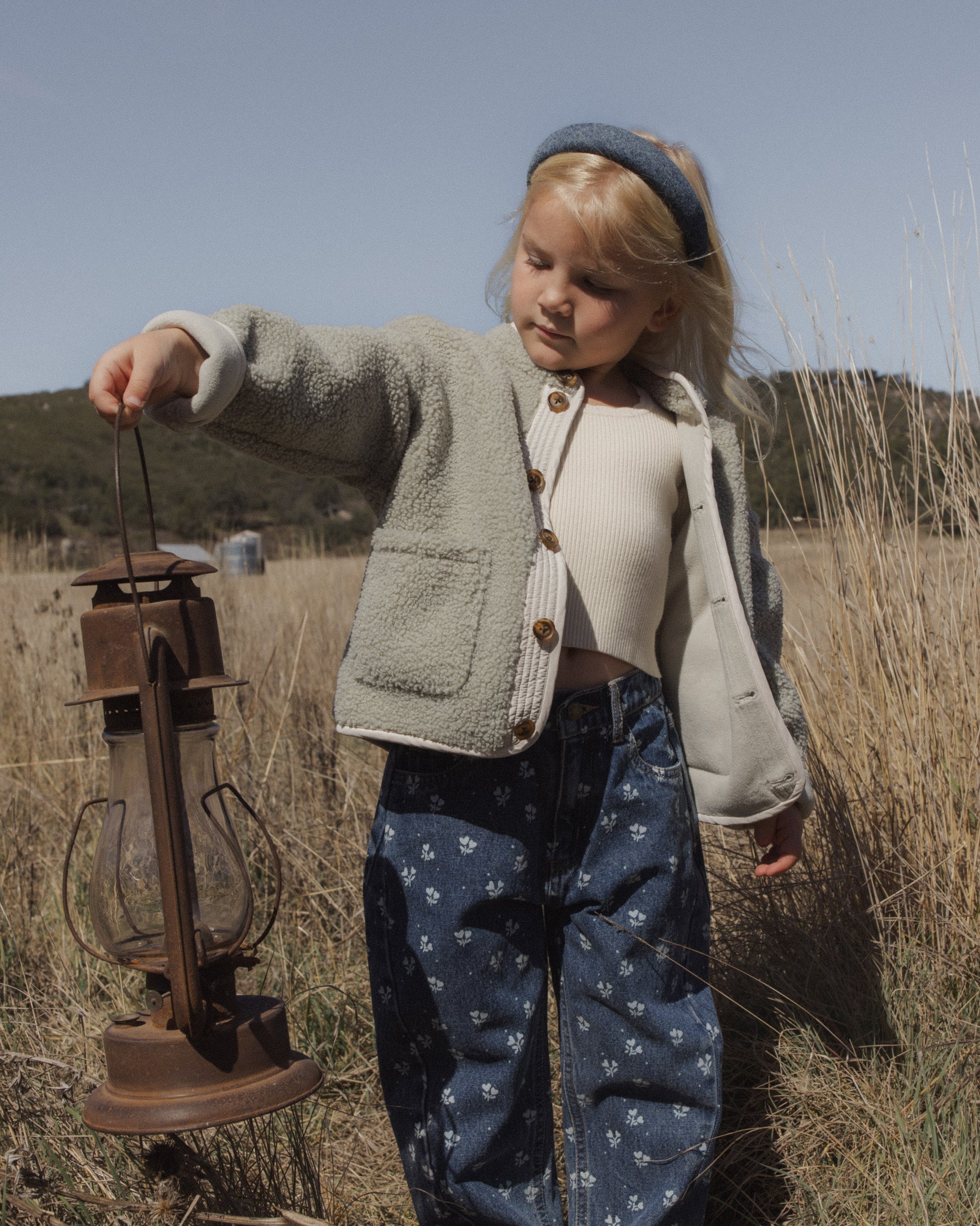 Barrel Pant Heart Ditsy - Rylee + Cru | Kids Clothes | Trendy Baby Clothes | Modern Infant Outfits |
