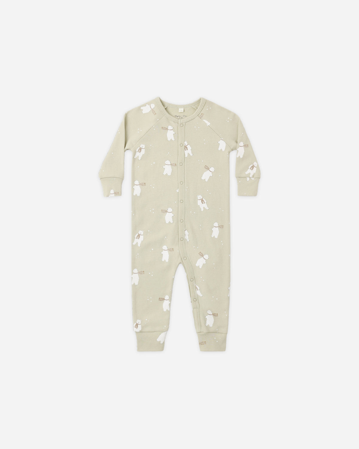Organic Pajama Long John Polar Bears - Rylee + Cru | Kids Clothes | Trendy Baby Clothes | Modern Infant Outfits |