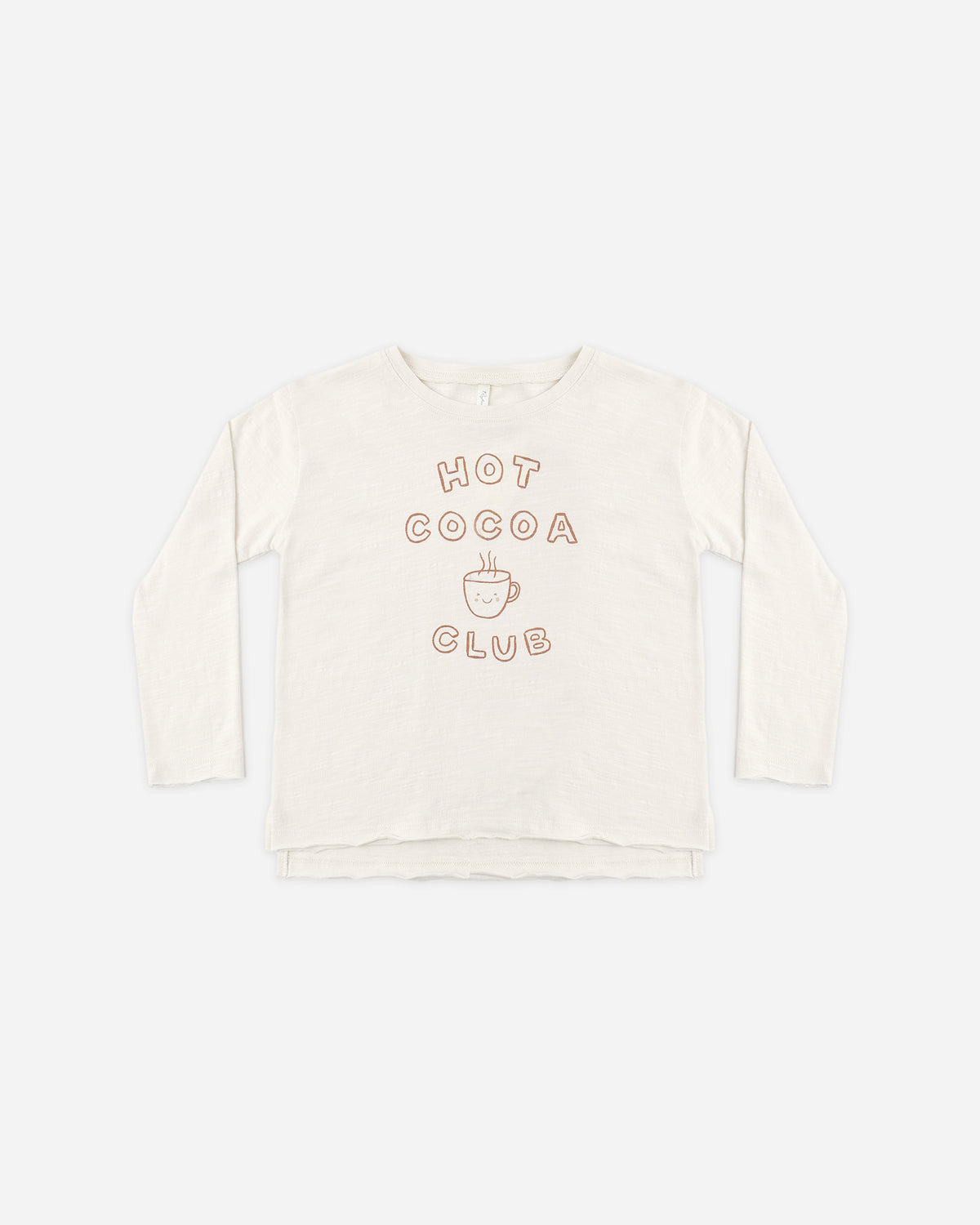 Raw Edge Long Sleeve Tee Hot Cocoa Club - Rylee + Cru | Kids Clothes | Trendy Baby Clothes | Modern Infant Outfits |