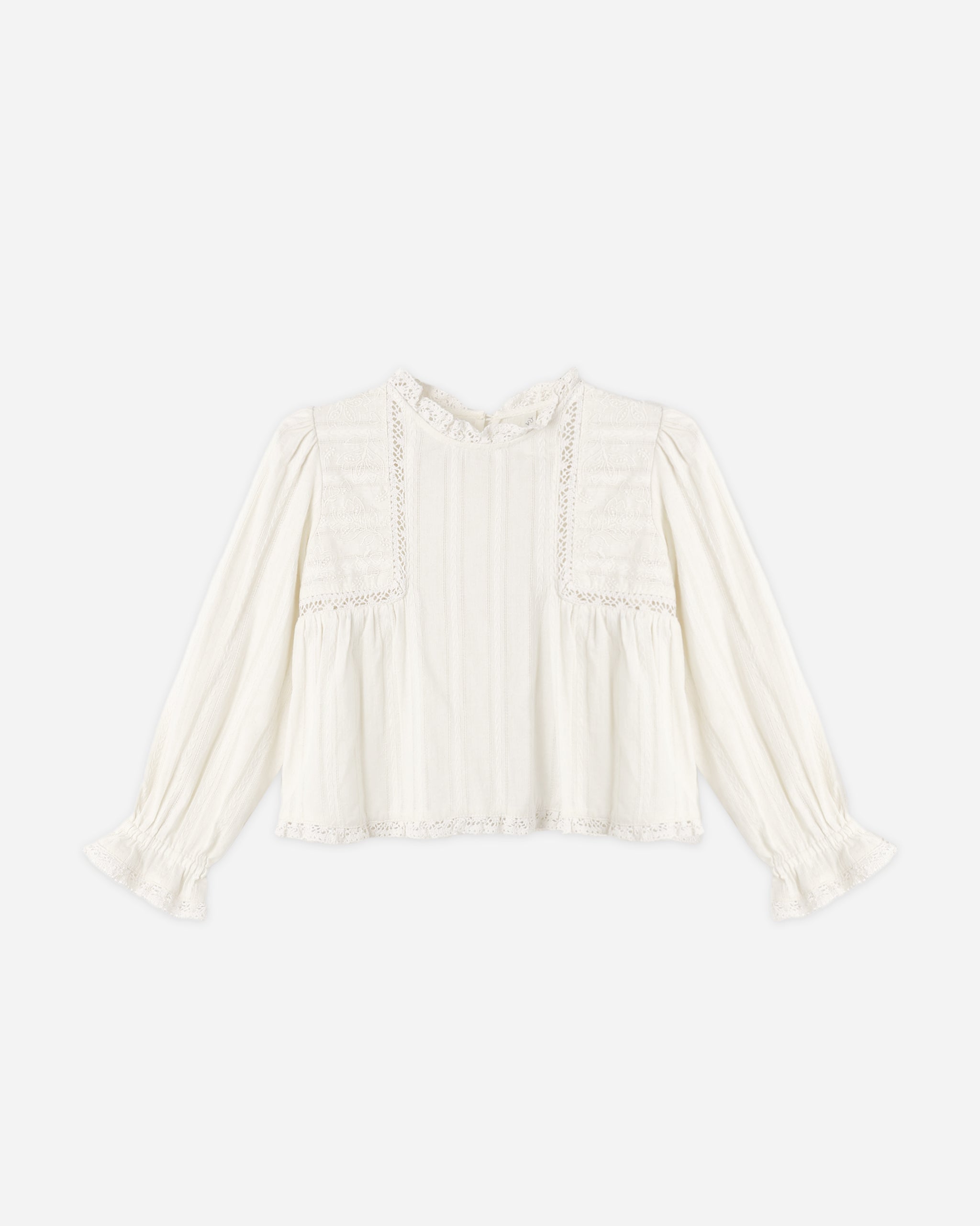 Cecile Blouse Natural - Rylee + Cru | Kids Clothes | Trendy Baby Clothes | Modern Infant Outfits |