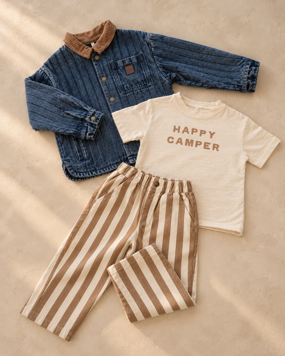 Raw Edge Tee Happy Camper - Rylee + Cru | Kids Clothes | Trendy Baby Clothes | Modern Infant Outfits |