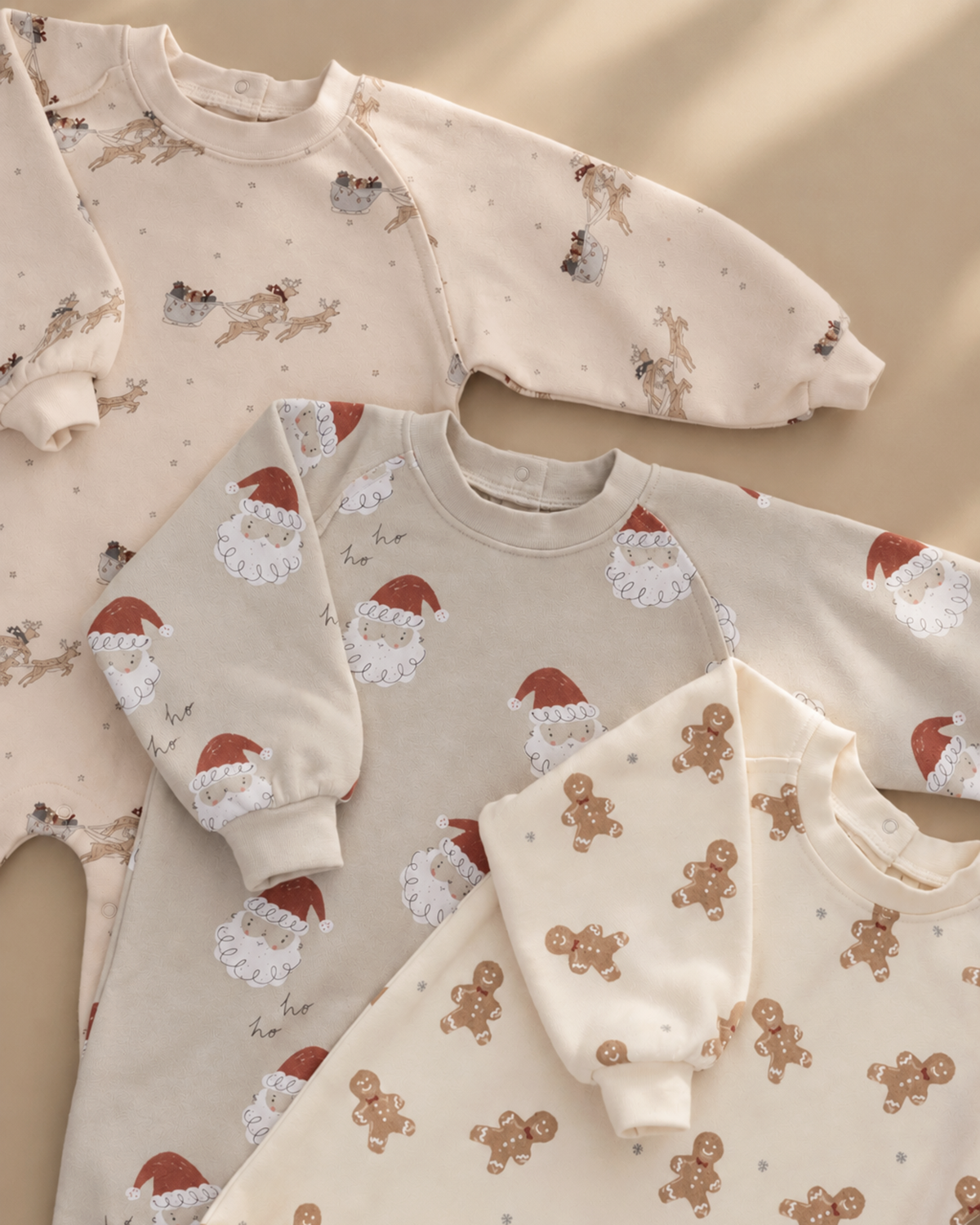Raglan Jumpsuit Santa - Rylee + Cru | Kids Clothes | Trendy Baby Clothes | Modern Infant Outfits |