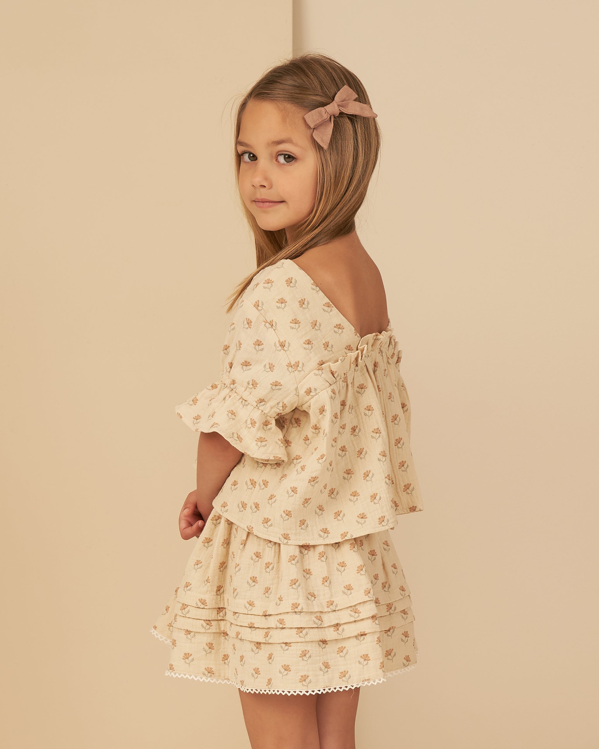 Francie Blouse || Vintage Fleur - Rylee + Cru | Kids Clothes | Trendy Baby Clothes | Modern Infant Outfits |