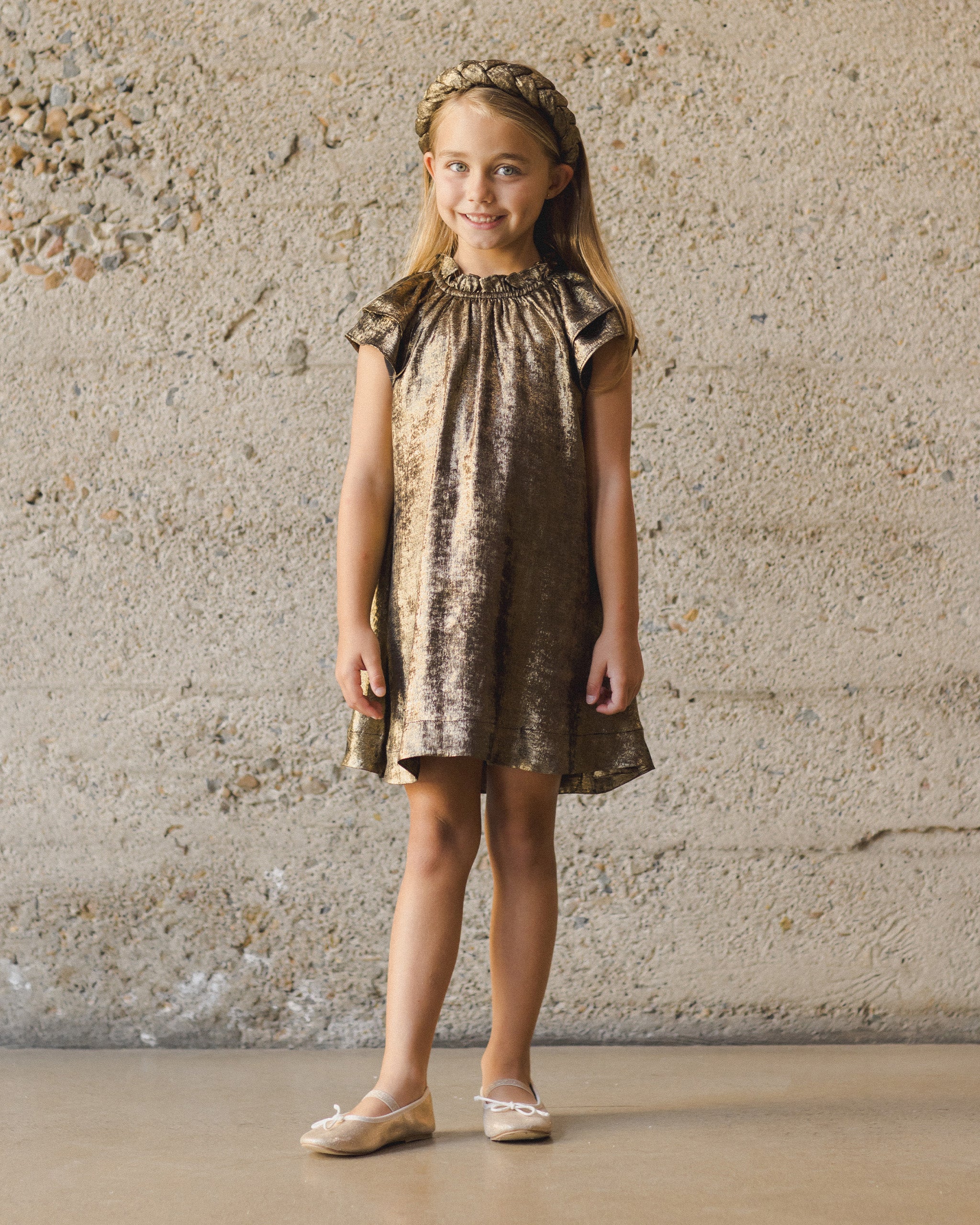 Perfect noralee girl dress rose gold high quality