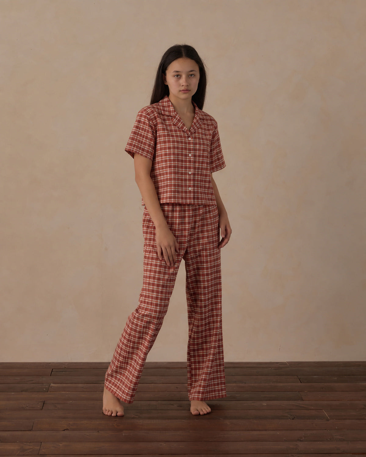 Teen Woven Pajama Set Ruby Plaid - Rylee + Cru | Kids Clothes | Trendy Baby Clothes | Modern Infant Outfits |