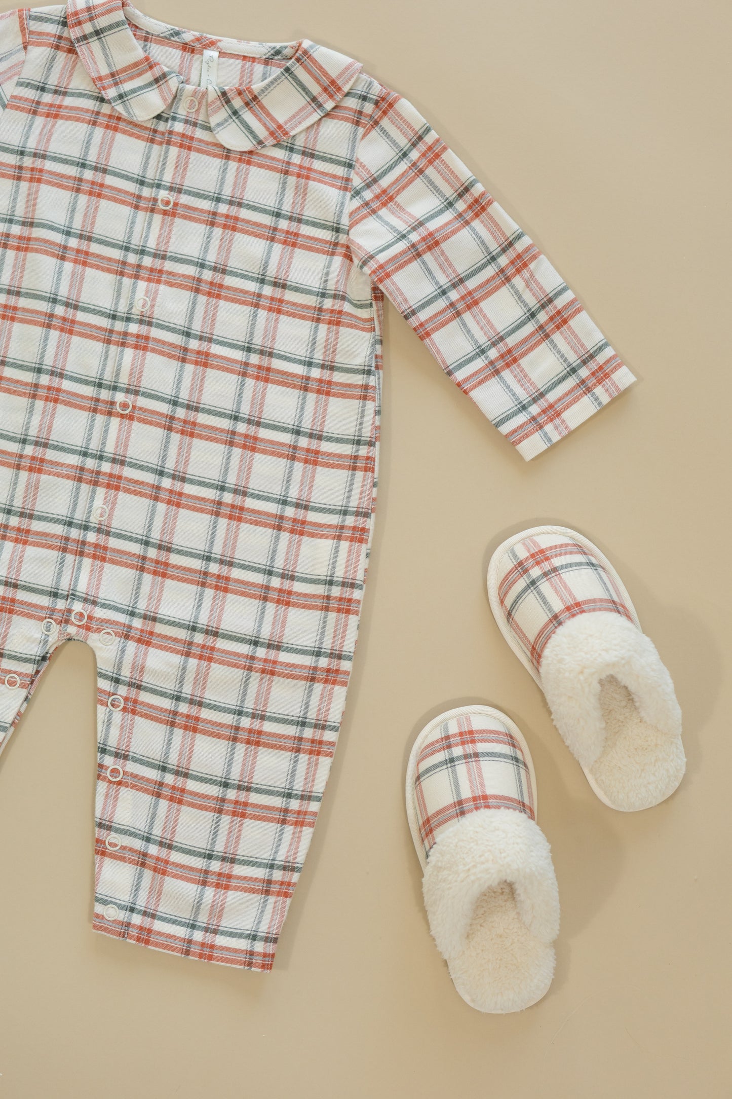 Slippers || Holiday Flannel - Rylee + Cru | Kids Clothes | Trendy Baby Clothes | Modern Infant Outfits |
