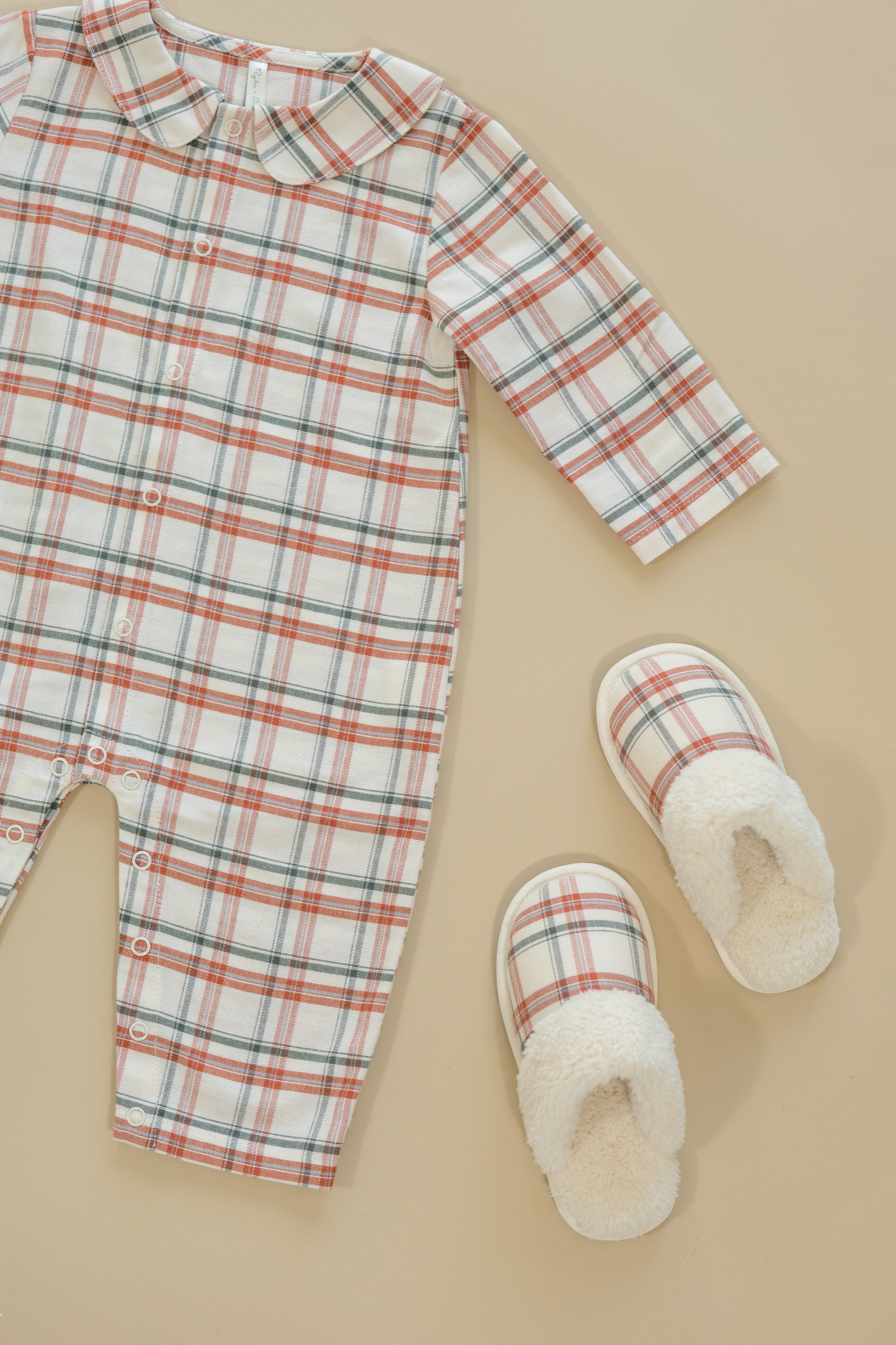 Slippers || Holiday Flannel - Rylee + Cru | Kids Clothes | Trendy Baby Clothes | Modern Infant Outfits |
