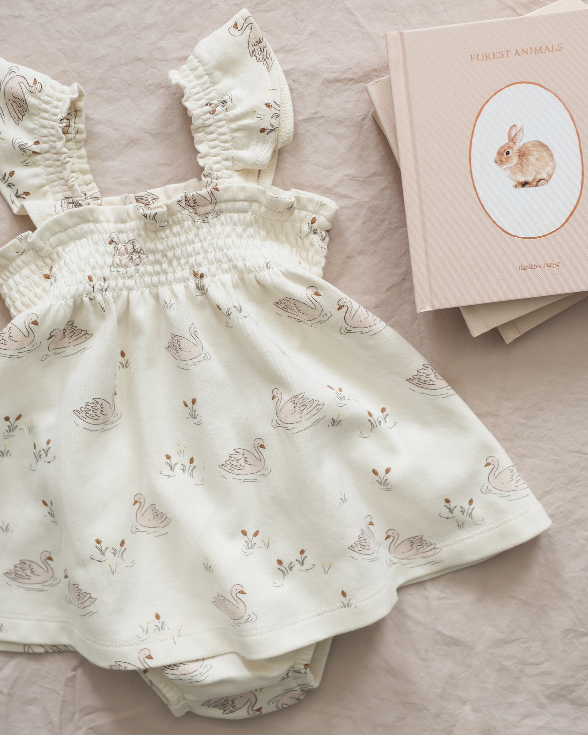 Quincy Mae Smocked Jersey Dress Set - Butterflies
