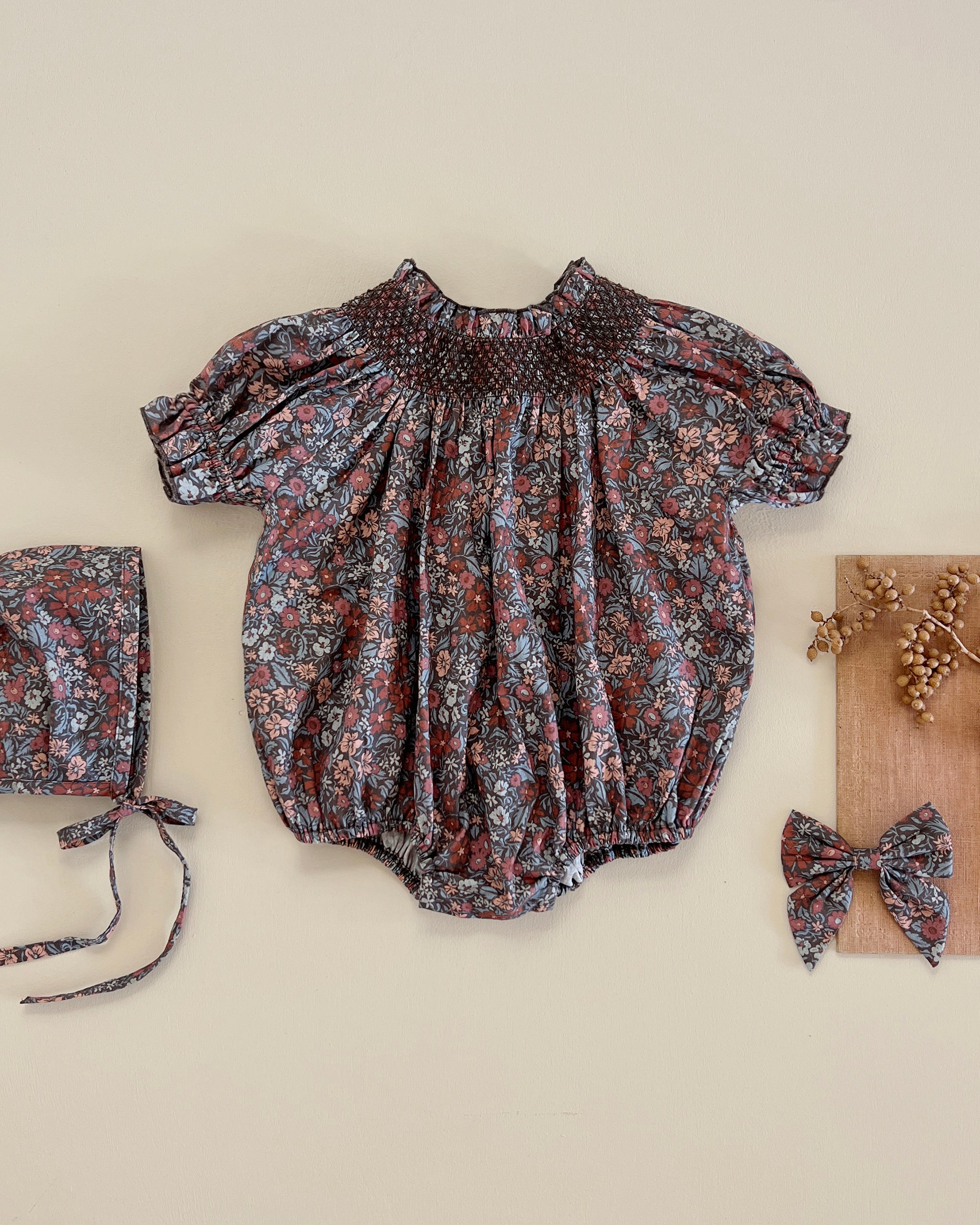 Maddie Romper || Berry Garden - Rylee + Cru | Kids Clothes | Trendy Baby Clothes | Modern Infant Outfits |