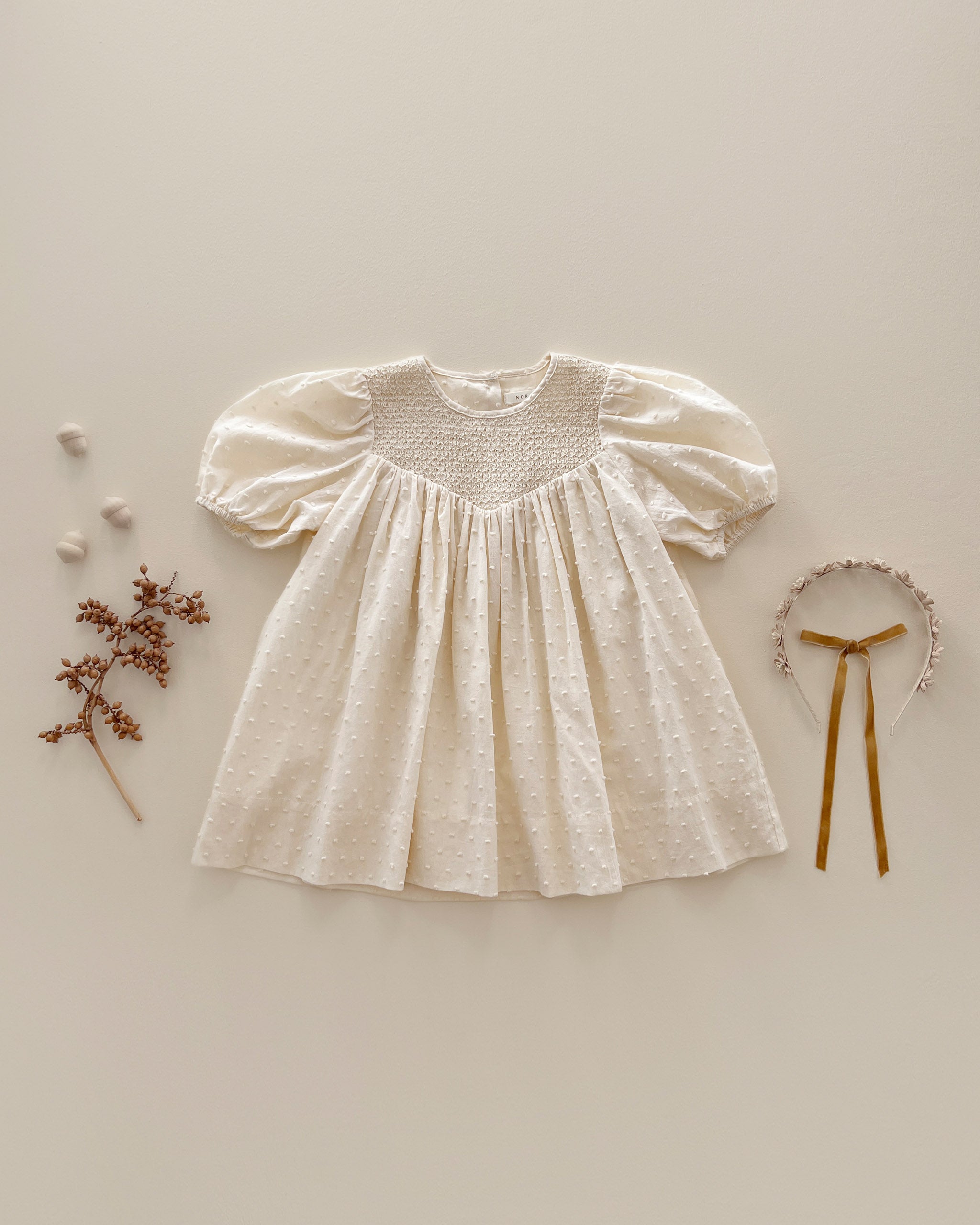 Daphne Dress || Natural - Rylee + Cru | Kids Clothes | Trendy Baby Clothes | Modern Infant Outfits |