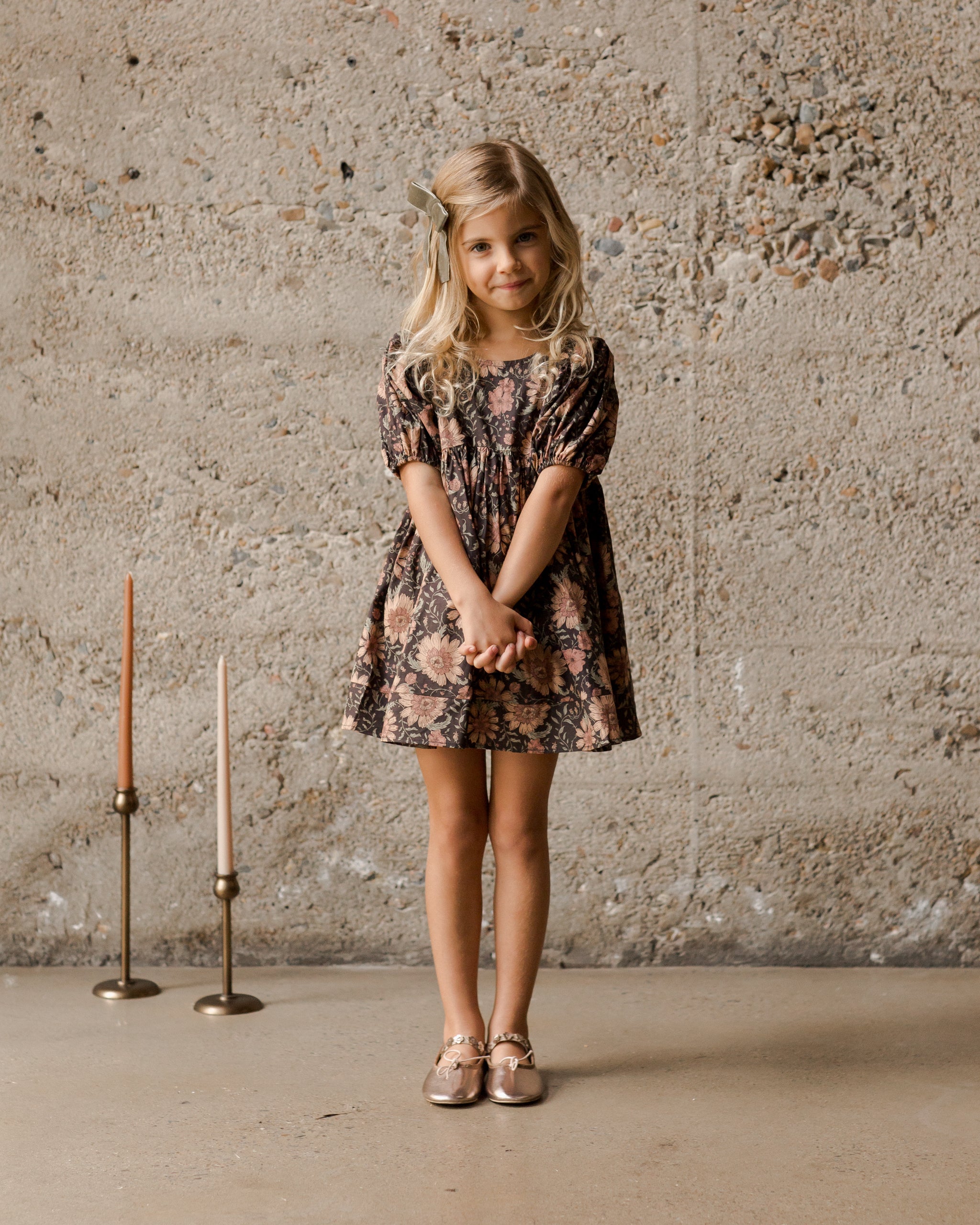Luna Dress || Holiday Bloom - Rylee + Cru | Kids Clothes | Trendy Baby Clothes | Modern Infant Outfits |
