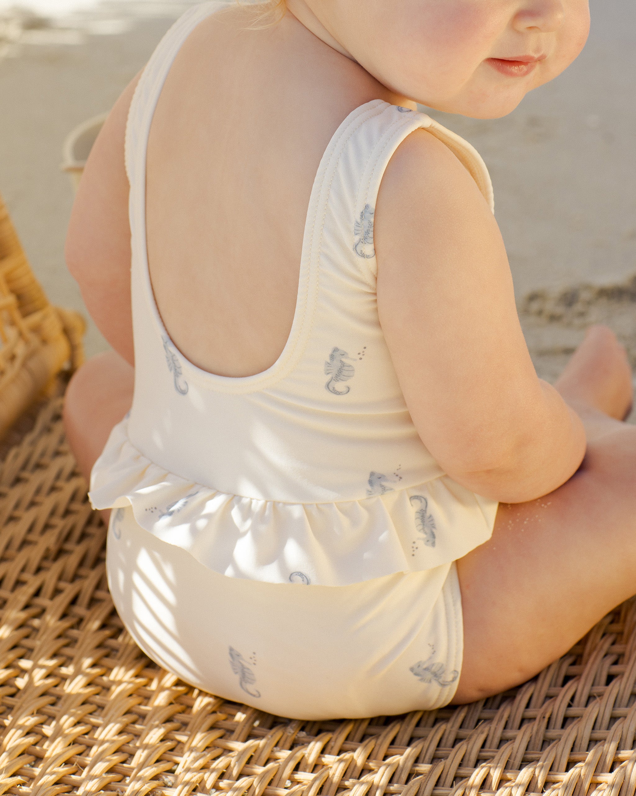 Skirted One-Piece || Seahorse - Rylee + Cru | Kids Clothes | Trendy Baby Clothes | Modern Infant Outfits |