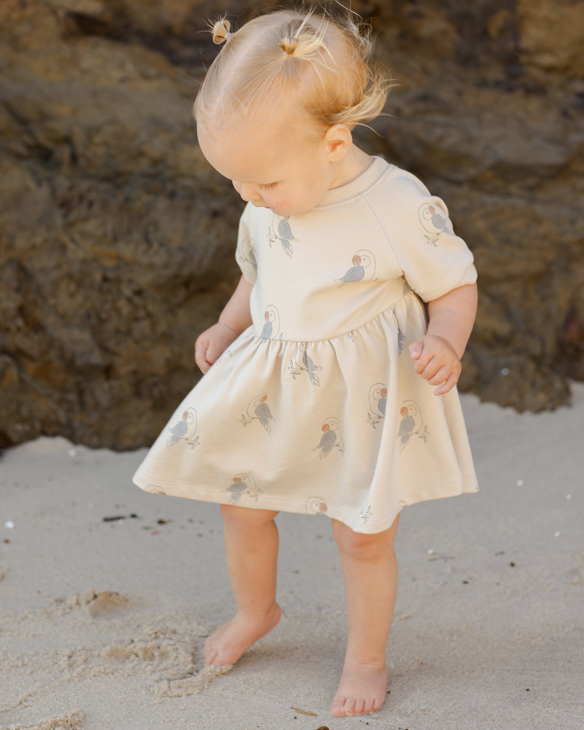 Raglan Dress || Parrots - Rylee + Cru | Kids Clothes | Trendy Baby Clothes | Modern Infant Outfits |