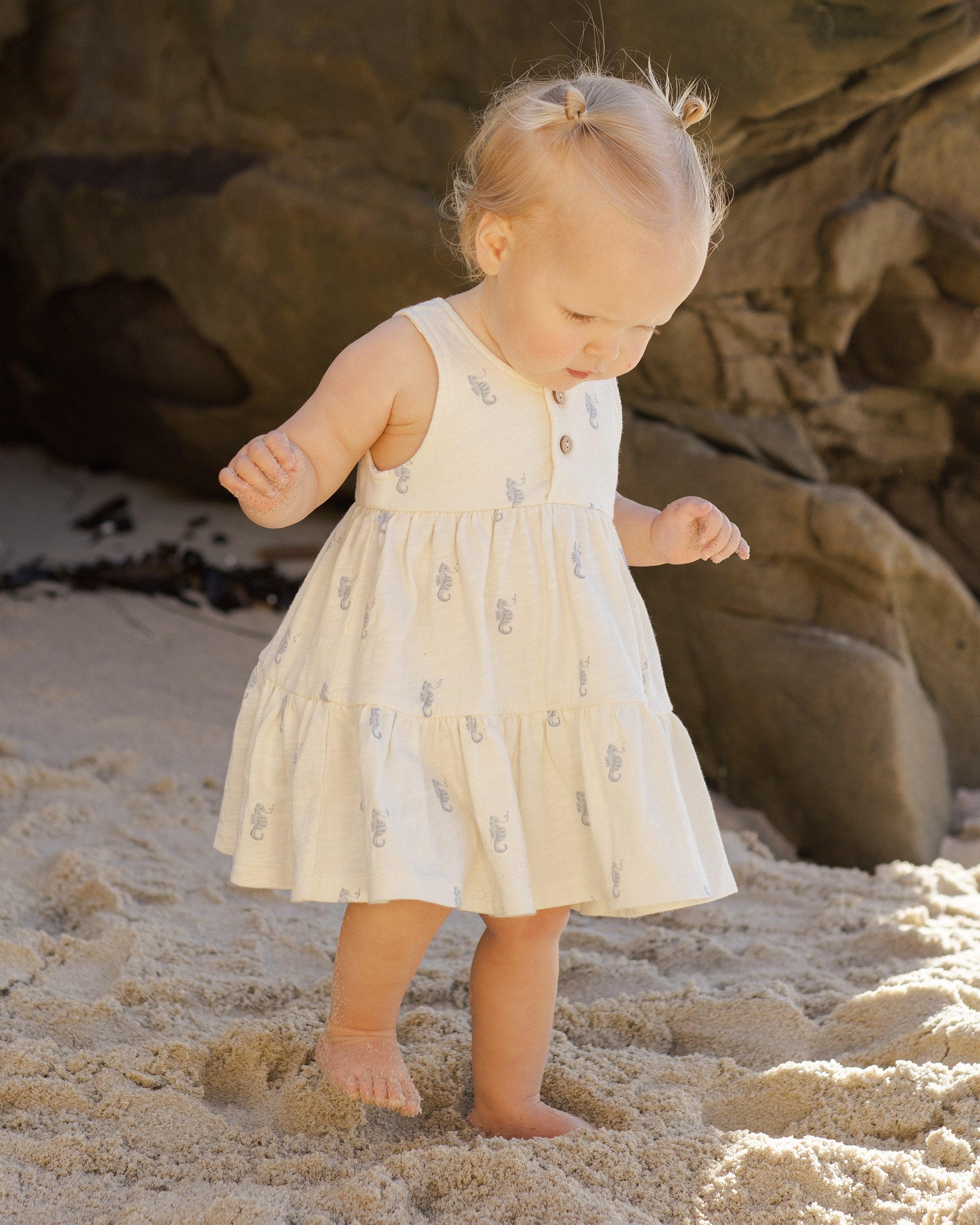 Ruby Swing Dress || Seahorse - Rylee + Cru | Kids Clothes | Trendy Baby Clothes | Modern Infant Outfits |