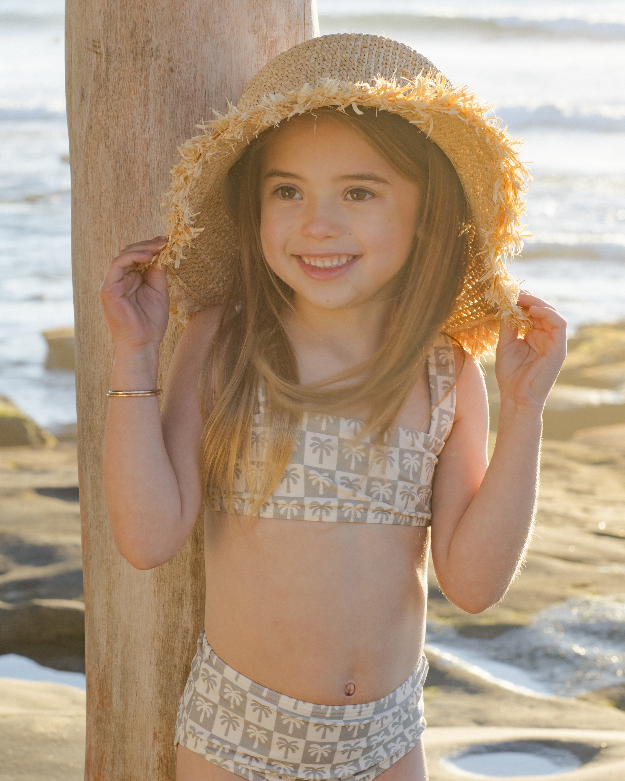 Brently Bikini || Palm Check - Rylee + Cru | Kids Clothes | Trendy Baby Clothes | Modern Infant Outfits |