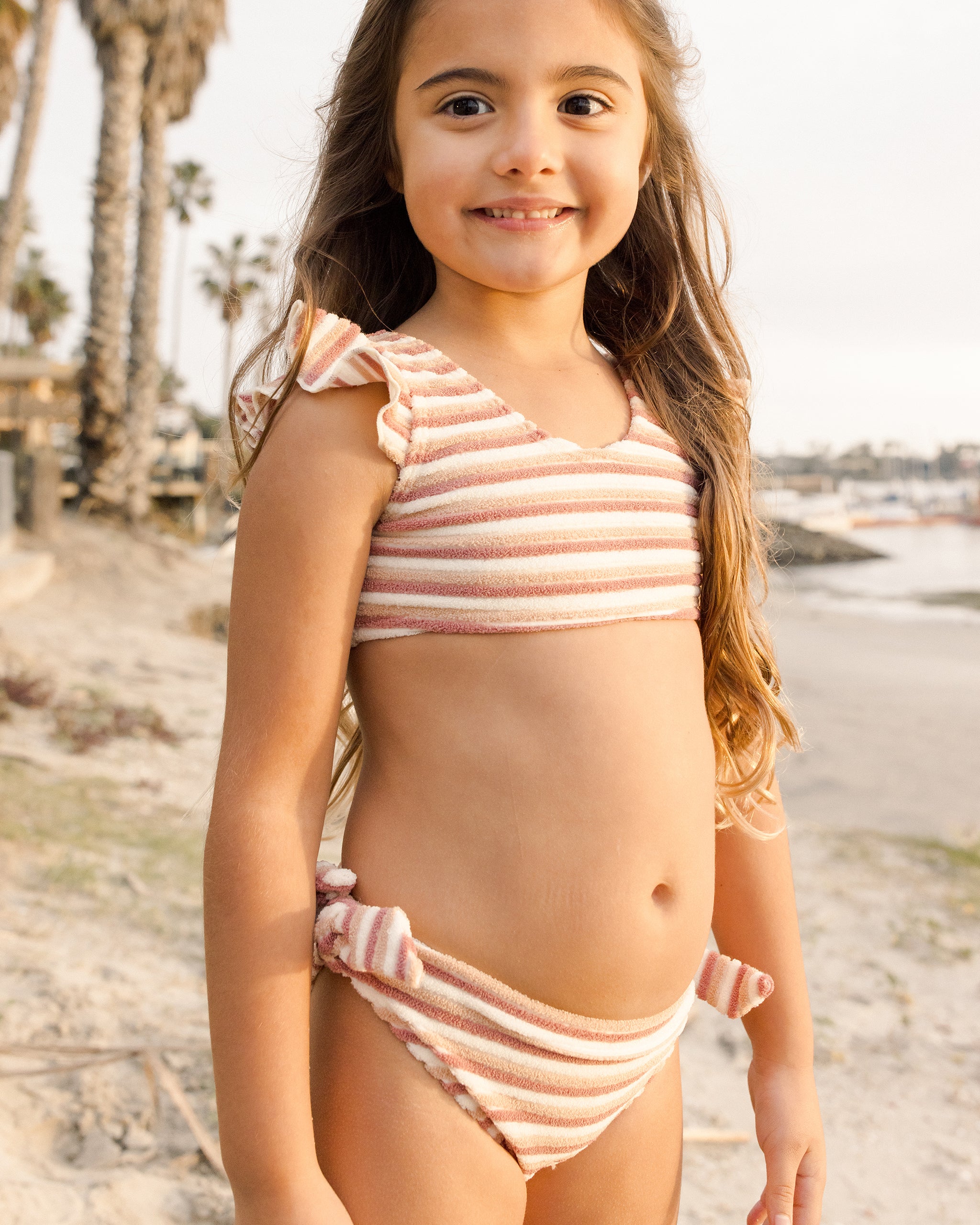 Ojai Bikini || Pink Stripe - Rylee + Cru | Kids Clothes | Trendy Baby Clothes | Modern Infant Outfits |