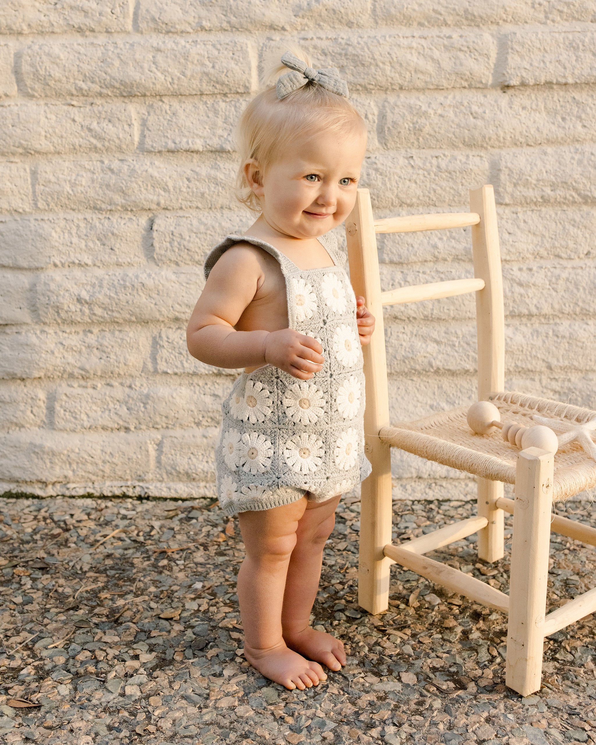 Crochet Romper || Daisy - Rylee + Cru | Kids Clothes | Trendy Baby Clothes | Modern Infant Outfits |