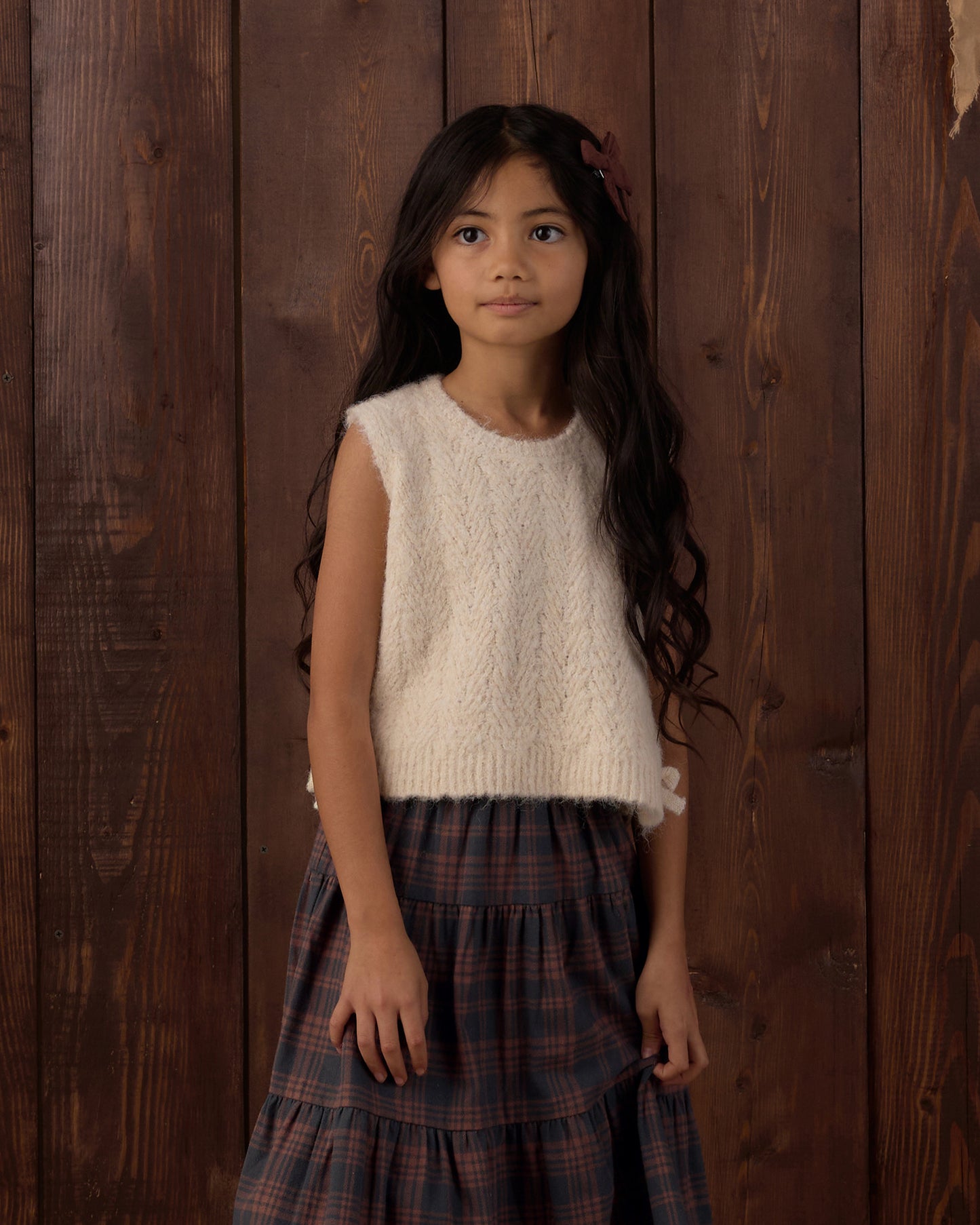 Tiered Midi Skirt Midnight Plaid - Rylee + Cru | Kids Clothes | Trendy Baby Clothes | Modern Infant Outfits |