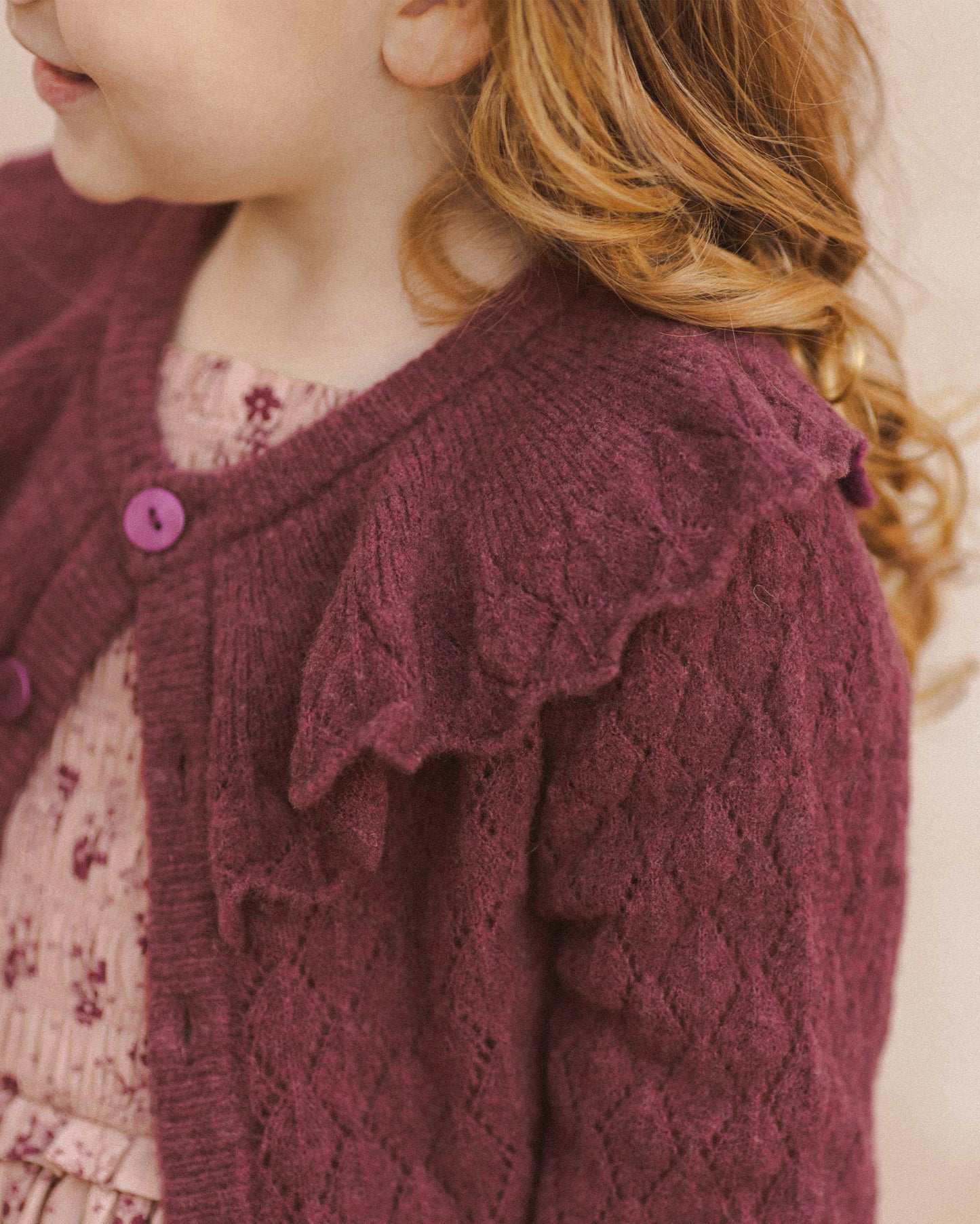 Ruffle Cardigan || Fig