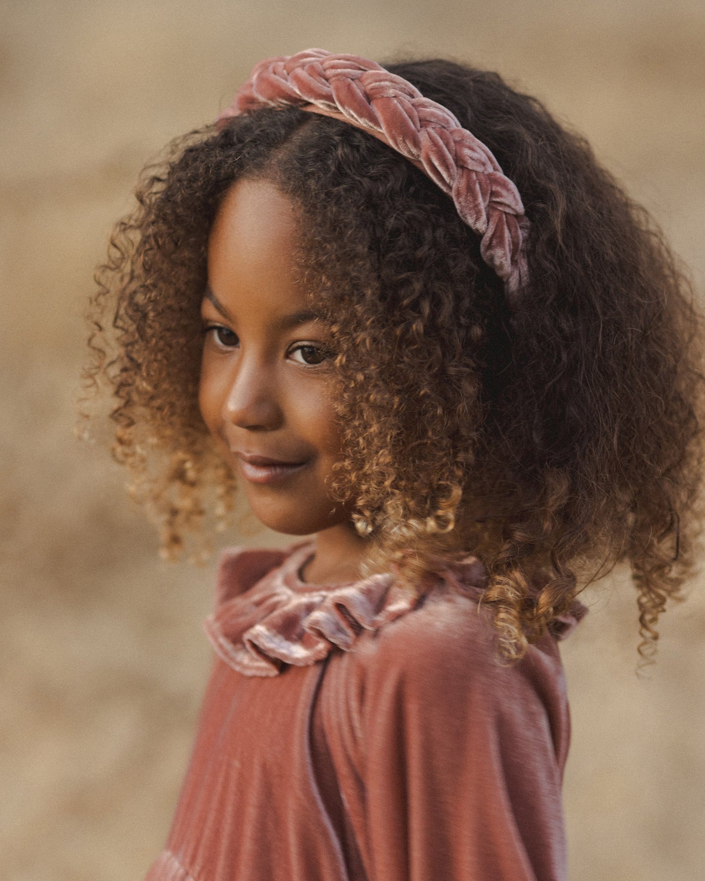 Velvet Braided Headband || Poppy