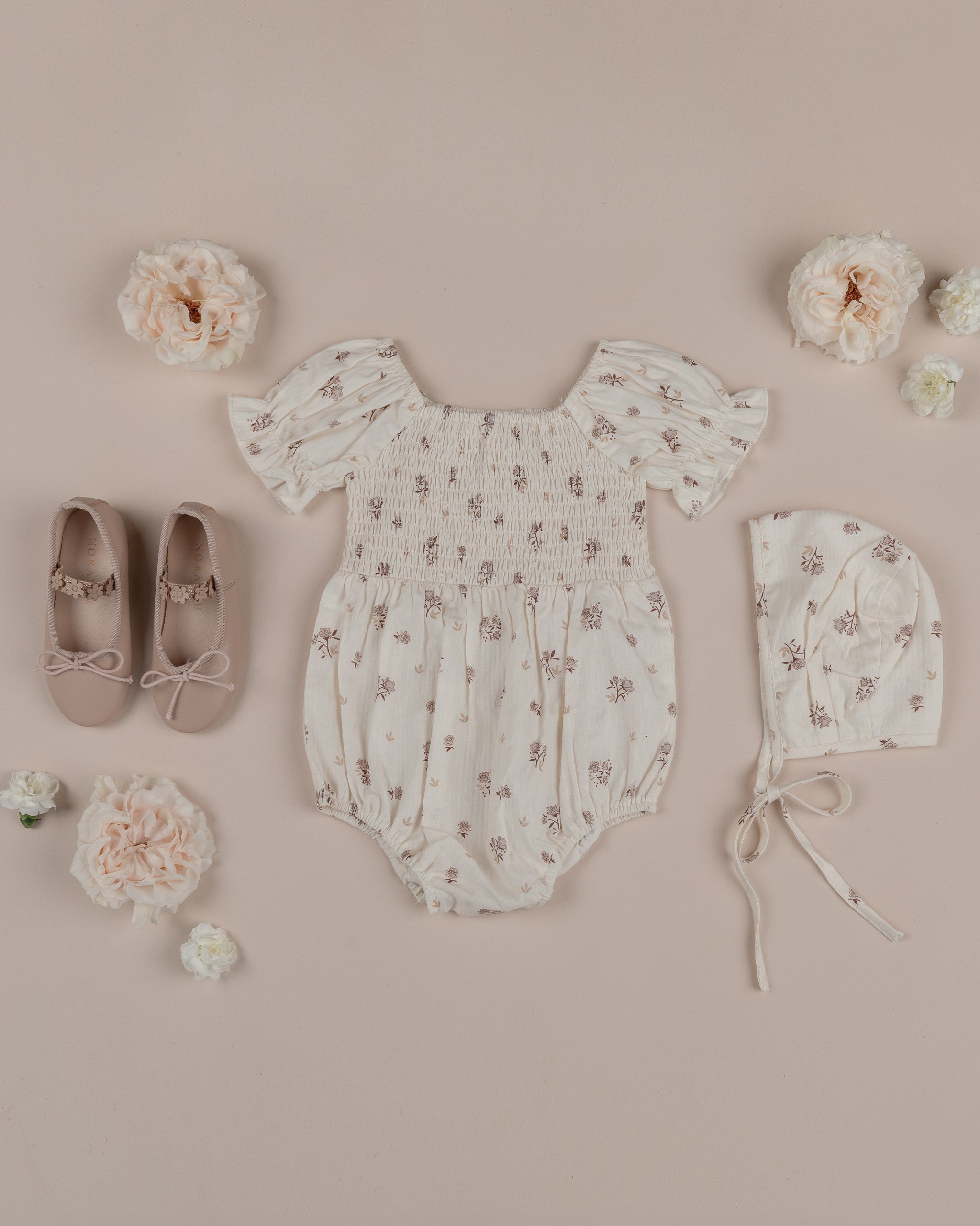Cosette Romper || Rose Ditsy – Noralee