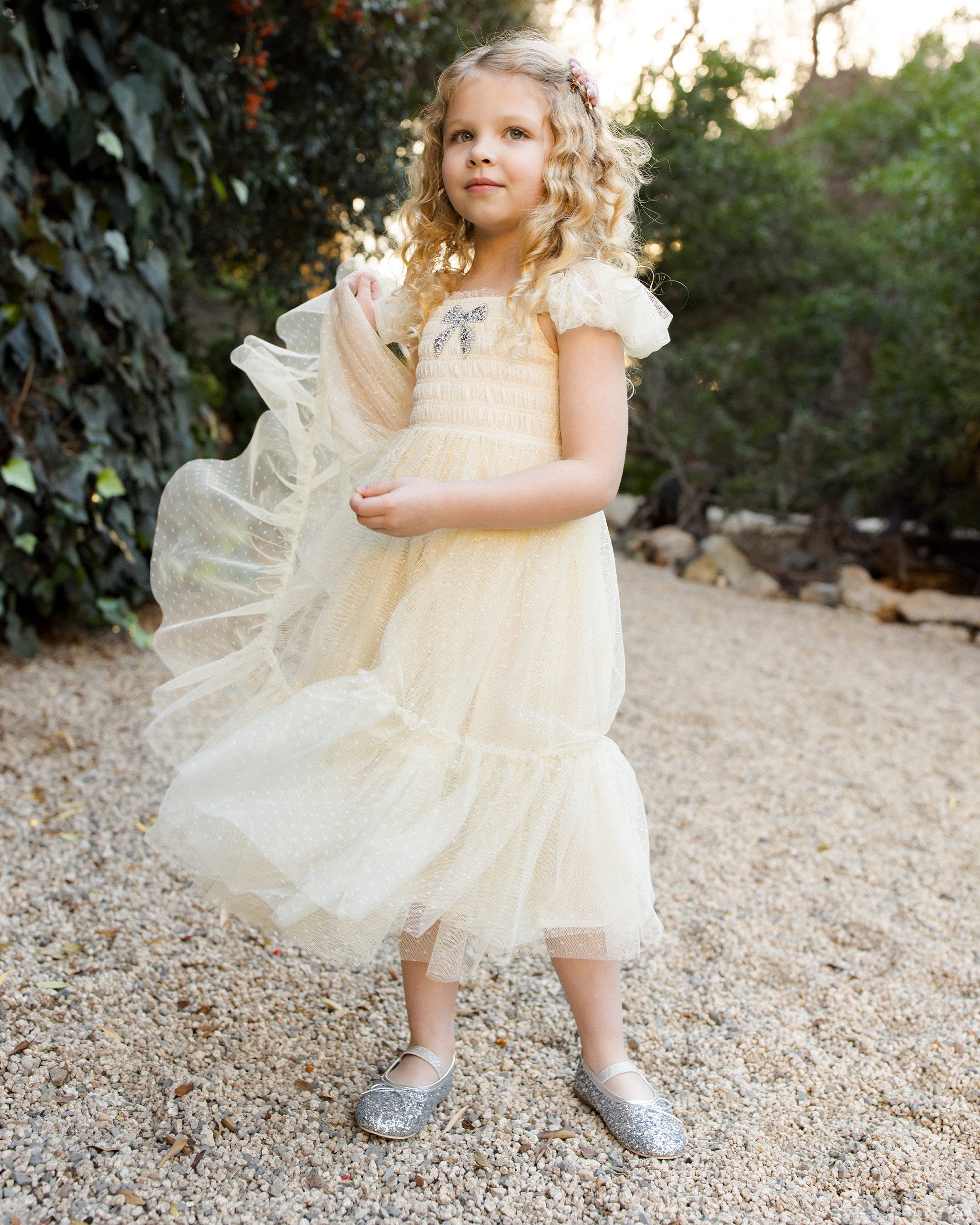 Ballet Flats | Silver Sparkle - Rylee + Cru | Kids Clothes | Trendy Baby Clothes | Modern Infant Outfits |