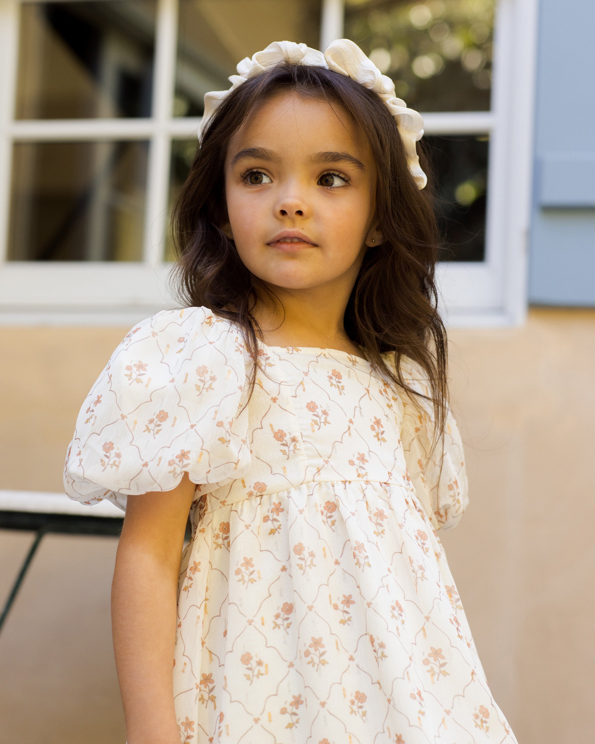 Gathered Headband | Ecru - Rylee + Cru | Kids Clothes | Trendy Baby Clothes | Modern Infant Outfits |