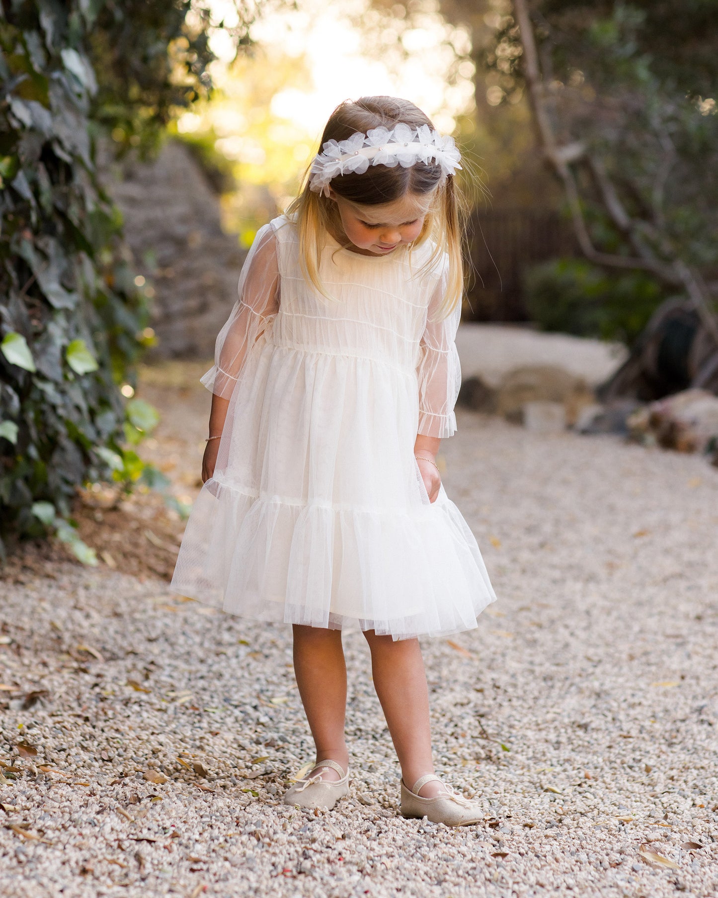 Coralie Dress | Ivory - Rylee + Cru | Kids Clothes | Trendy Baby Clothes | Modern Infant Outfits |