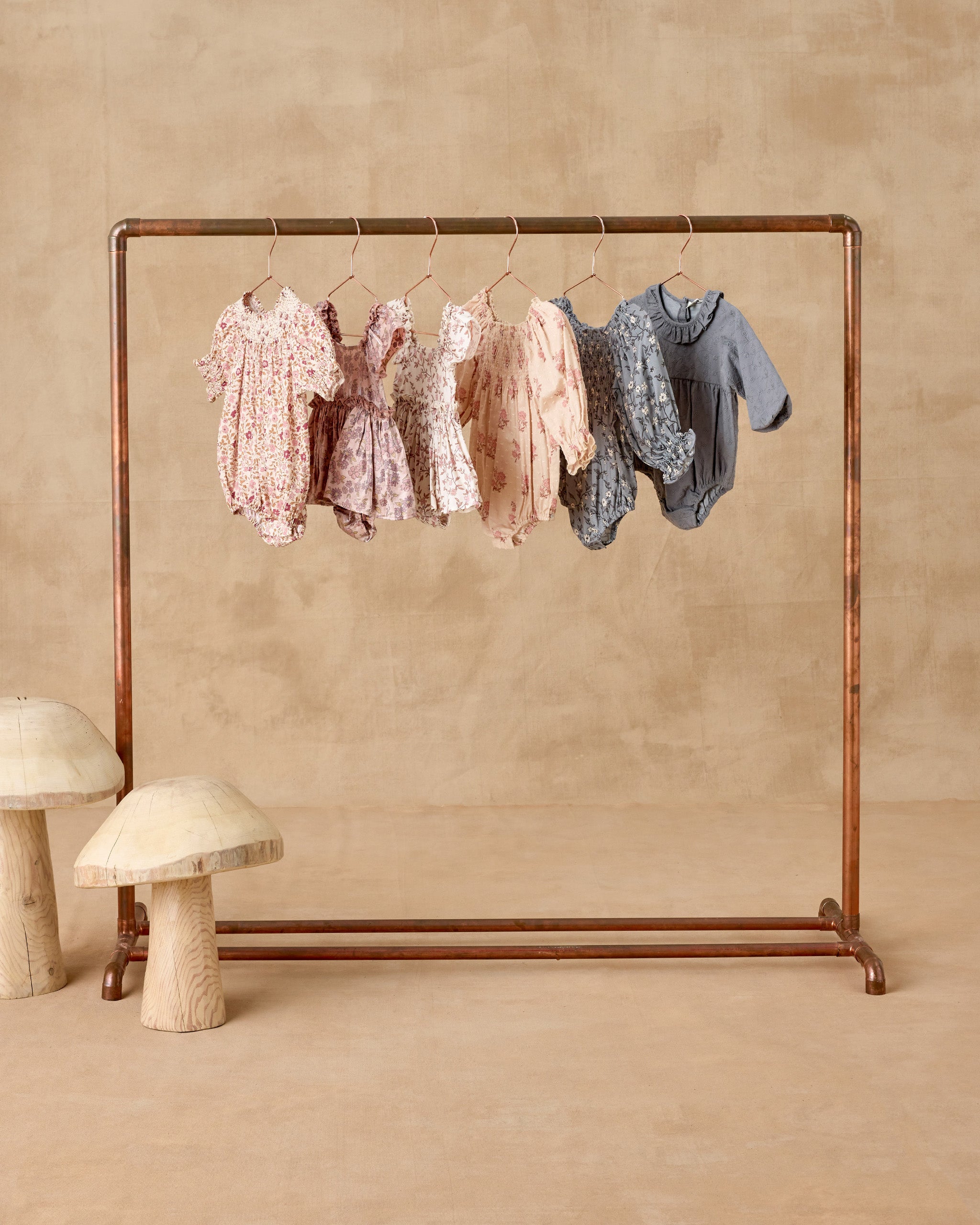 Autumn Romper | French Blue Floral - Rylee + Cru | Kids Clothes | Trendy Baby Clothes | Modern Infant Outfits |