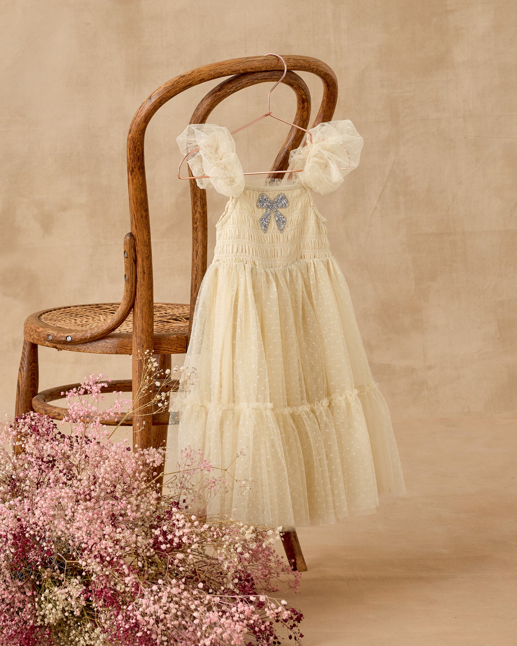 Clara Dress | Champagne - Rylee + Cru | Kids Clothes | Trendy Baby Clothes | Modern Infant Outfits |