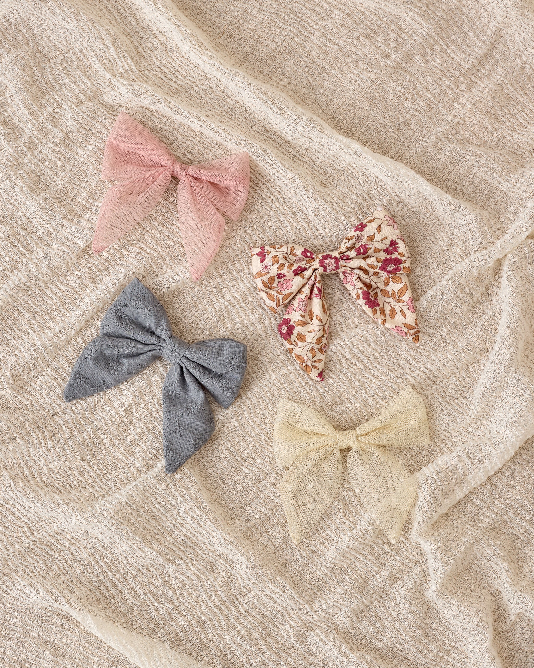 Norah Bow | French Blue - Rylee + Cru | Kids Clothes | Trendy Baby Clothes | Modern Infant Outfits |