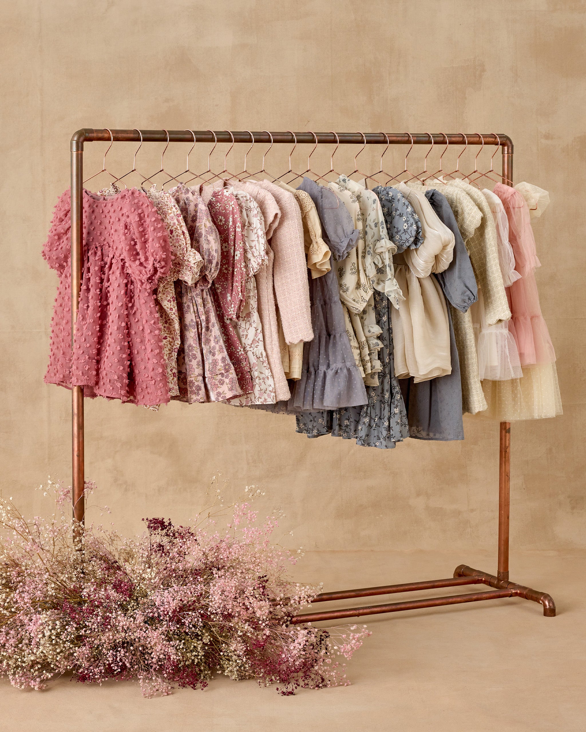 Luna Dress | Raspberry - Rylee + Cru | Kids Clothes | Trendy Baby Clothes | Modern Infant Outfits |