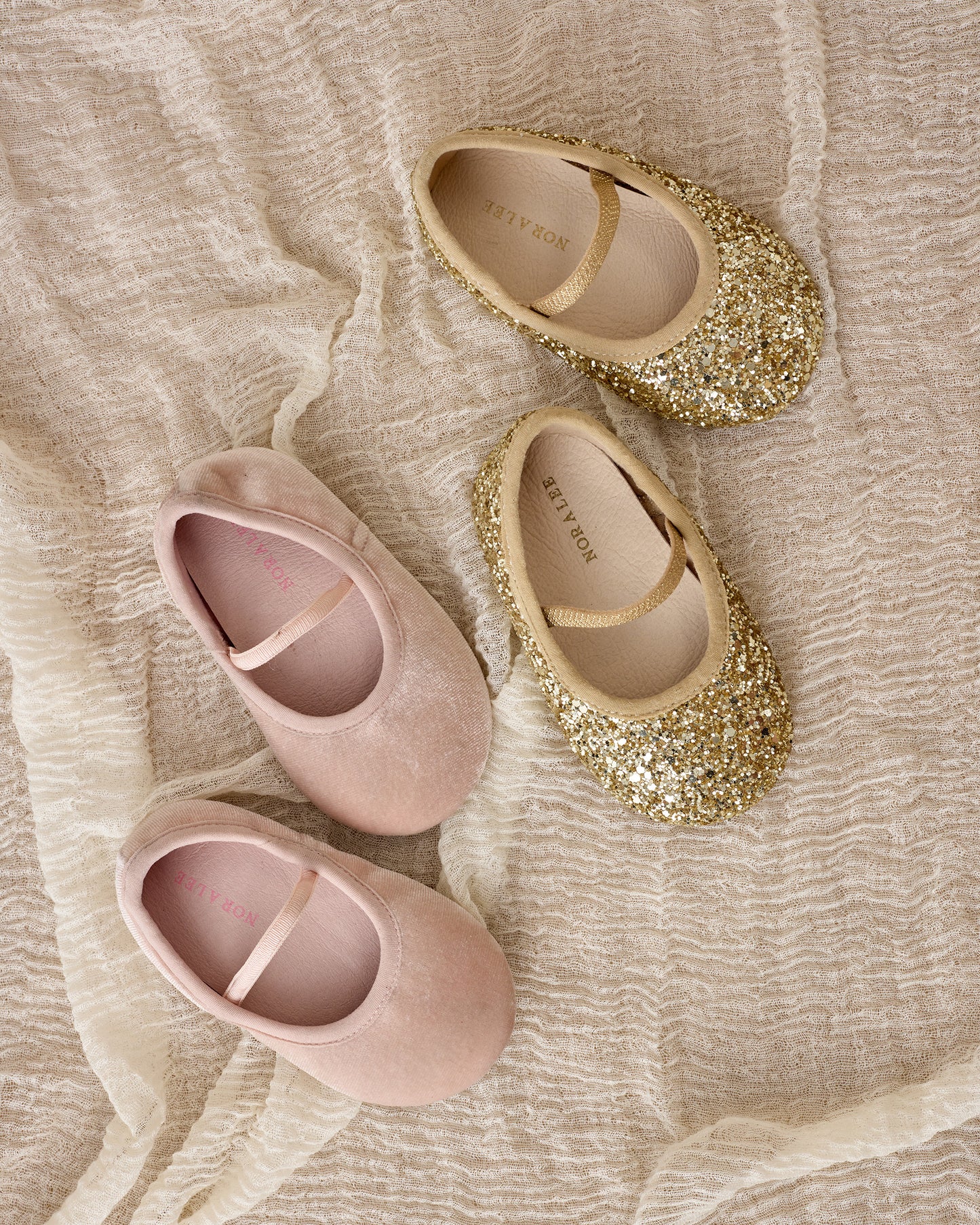 Baby Ballet Flats | Gold Sparkle - Rylee + Cru | Kids Clothes | Trendy Baby Clothes | Modern Infant Outfits |