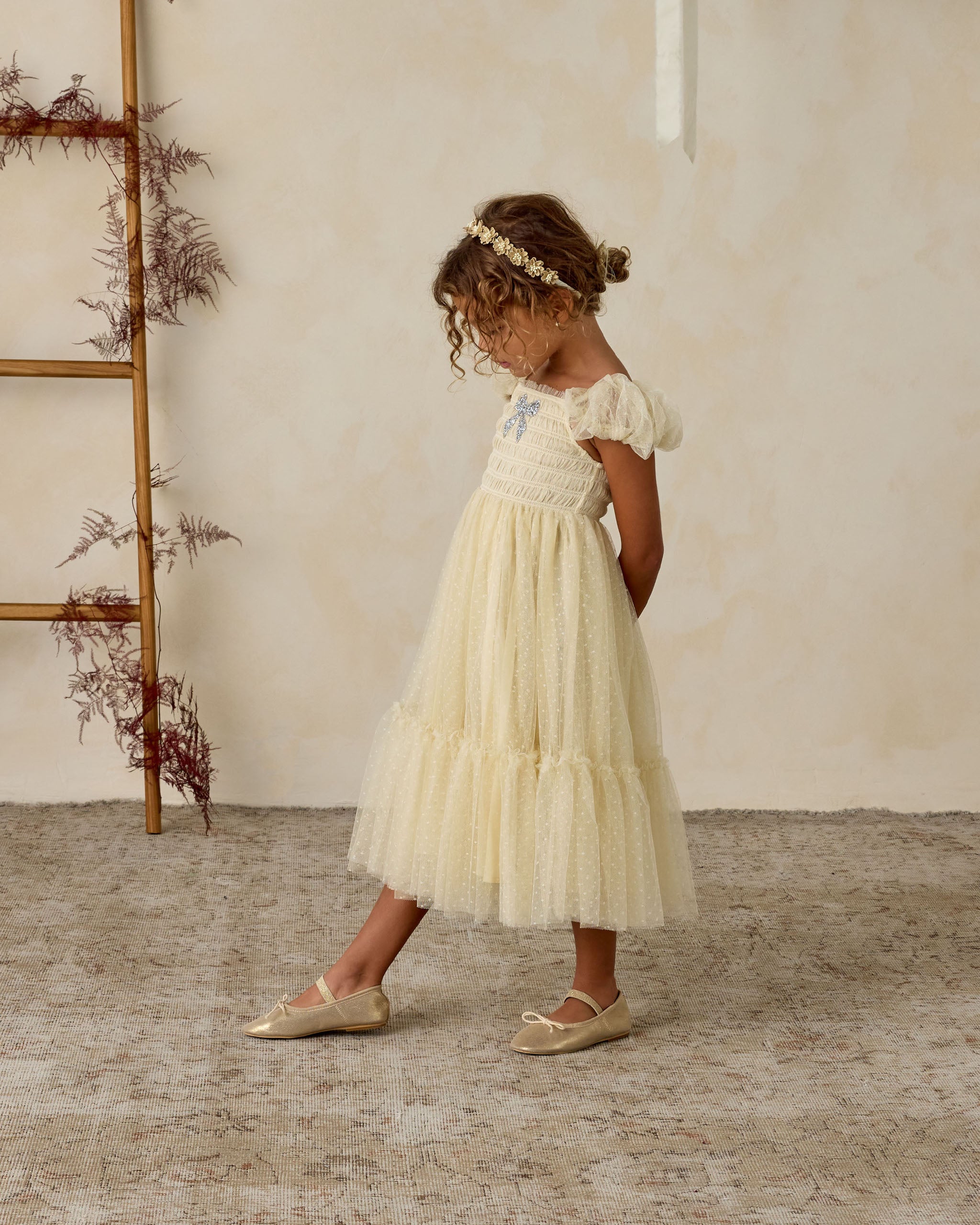 Floral Headband | Ecru - Rylee + Cru | Kids Clothes | Trendy Baby Clothes | Modern Infant Outfits |