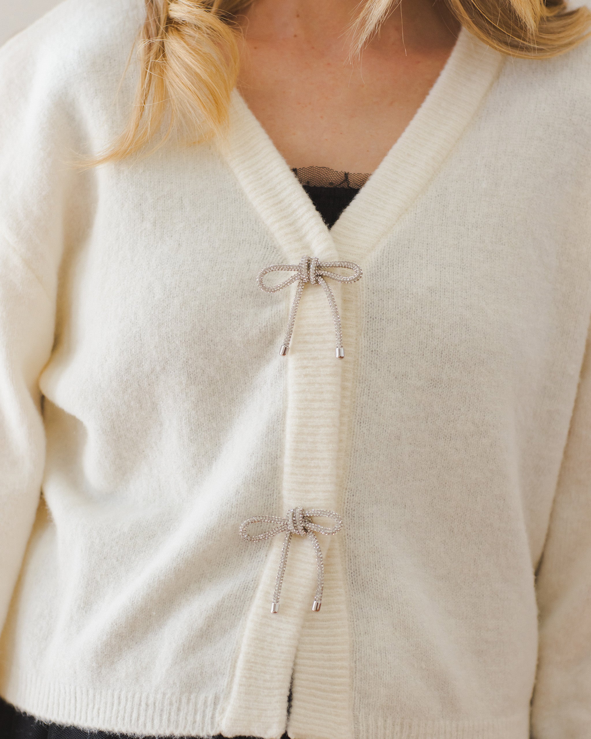 Bow Cardigan | Ivory - Rylee + Cru | Kids Clothes | Trendy Baby Clothes | Modern Infant Outfits |