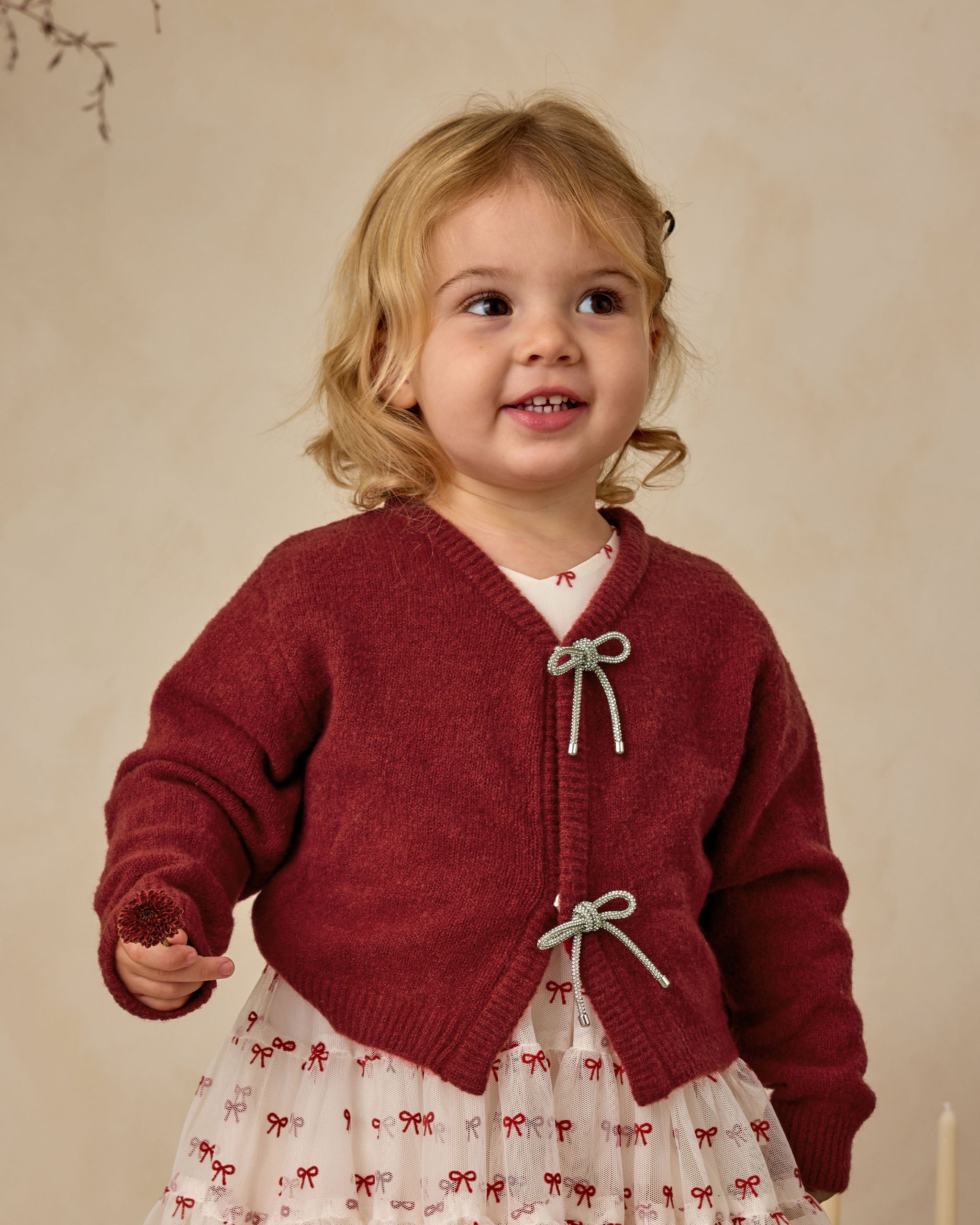 Bow Cardigan | Ruby - Rylee + Cru | Kids Clothes | Trendy Baby Clothes | Modern Infant Outfits |