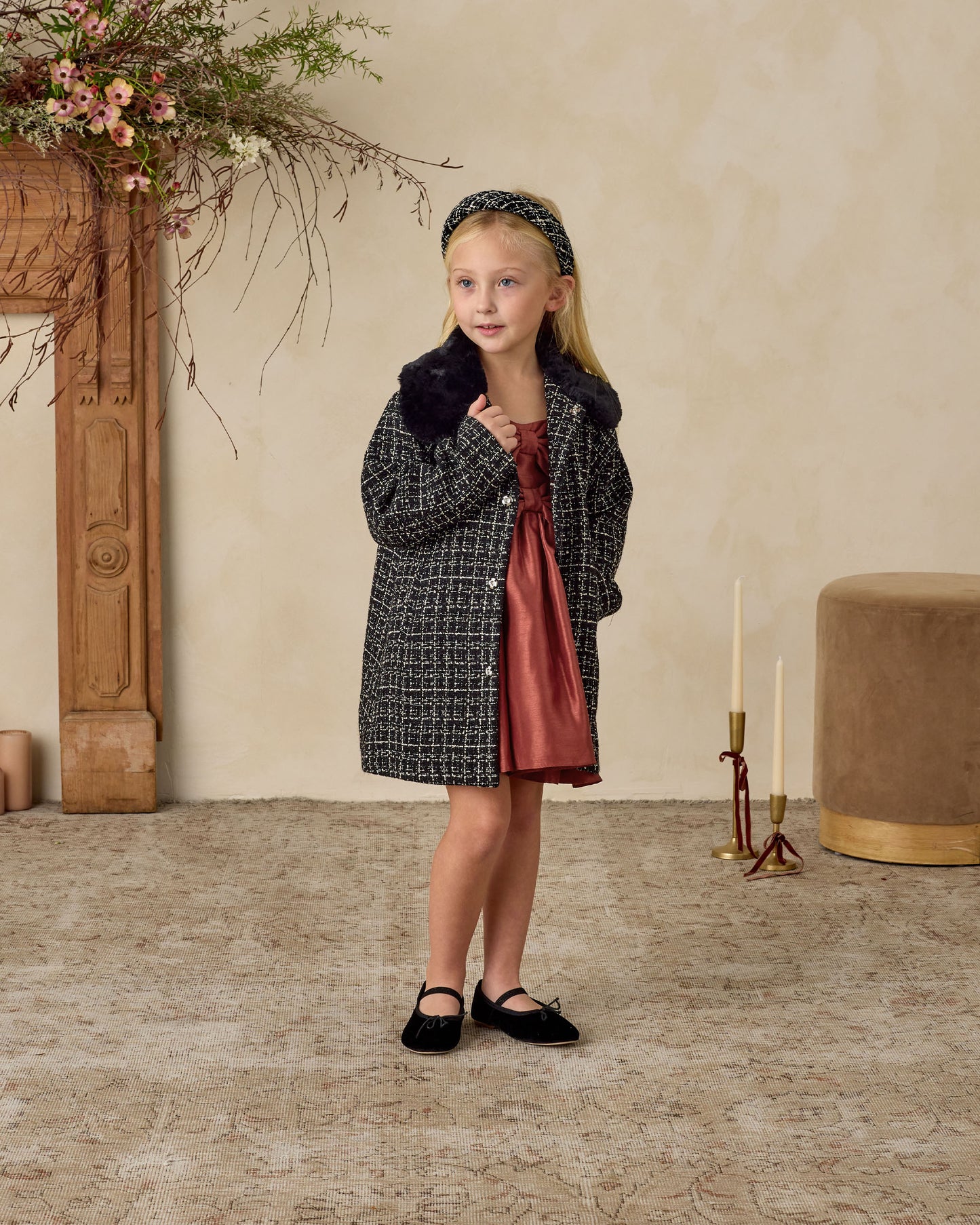 Eloise Coat | Black - Rylee + Cru | Kids Clothes | Trendy Baby Clothes | Modern Infant Outfits |