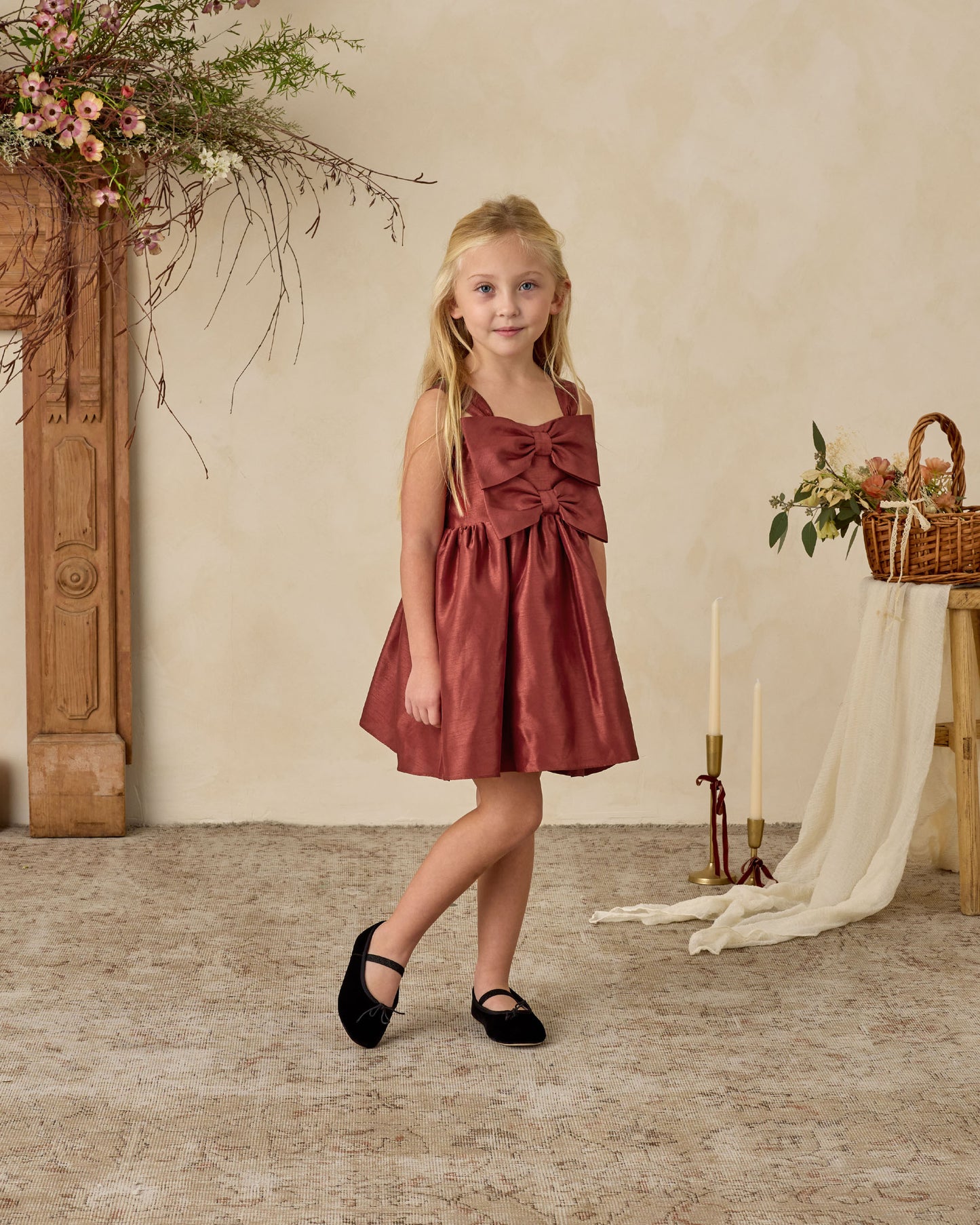 Cindy Dress | Ruby - Rylee + Cru | Kids Clothes | Trendy Baby Clothes | Modern Infant Outfits |