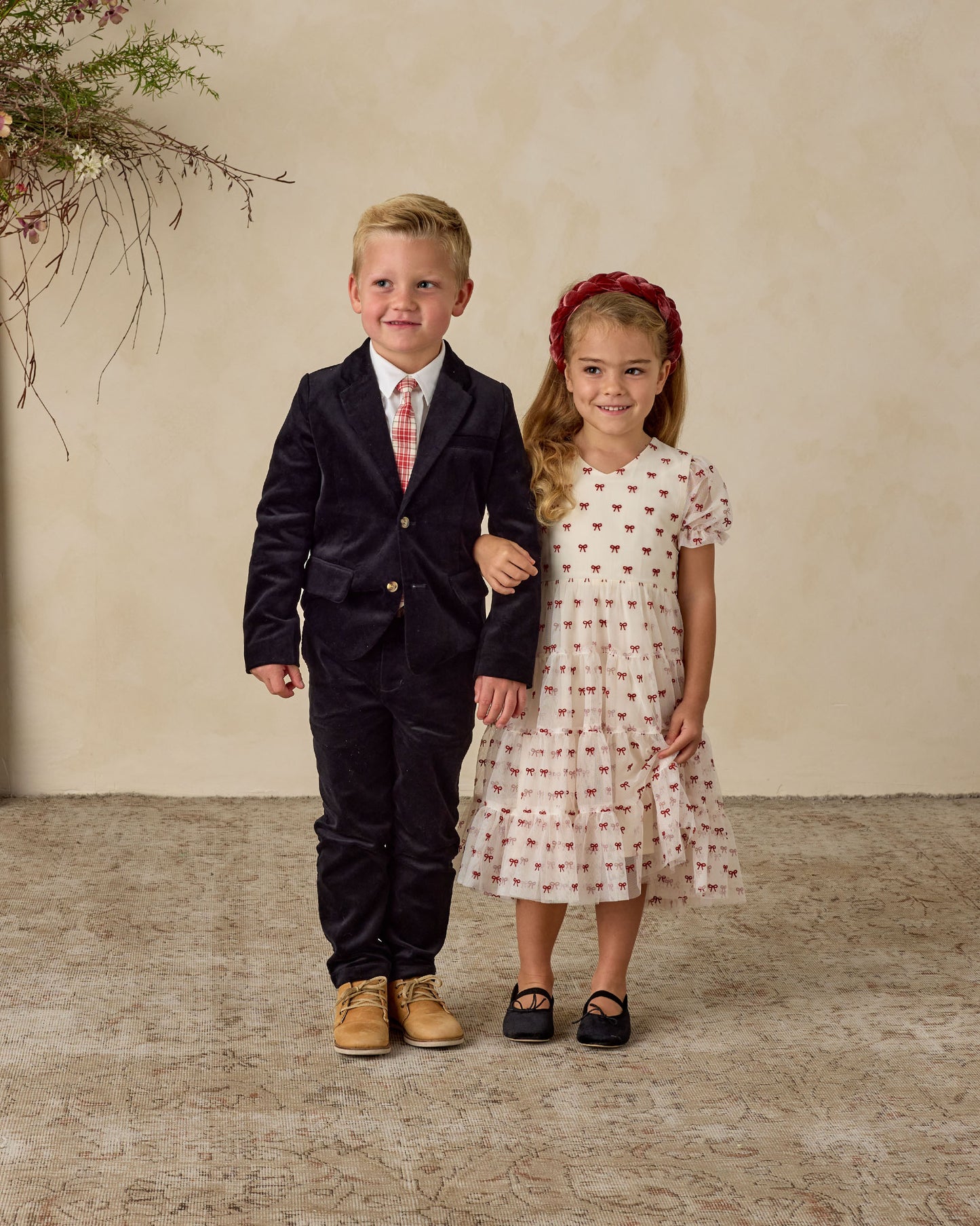 Skinny Tie | Holiday Tartan - Rylee + Cru | Kids Clothes | Trendy Baby Clothes | Modern Infant Outfits |